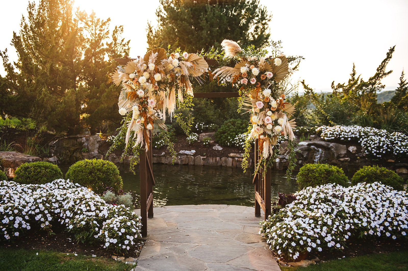 Wedding Garden ceremony space at Crystal Springs Country Club. 