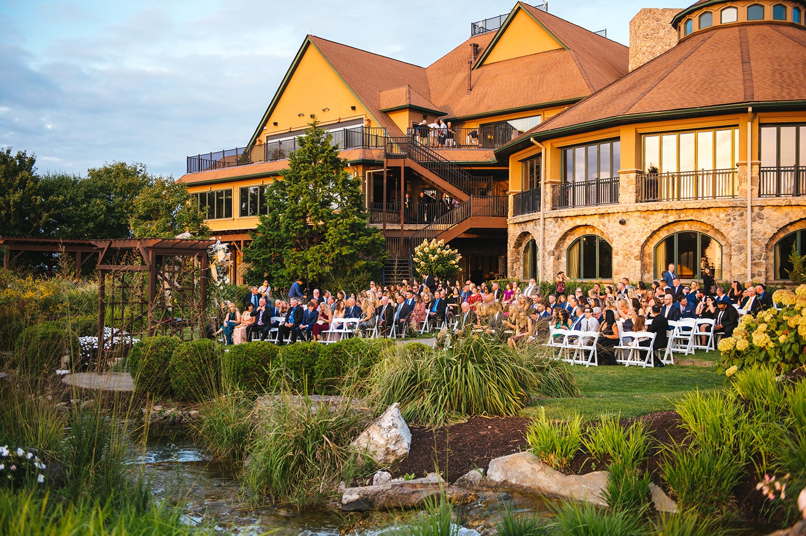 Wedding Garden ceremony space at Crystal Springs Country Club. 