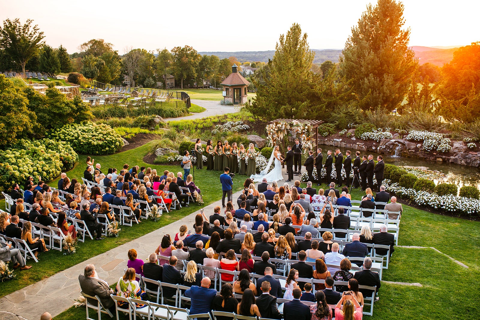 Wedding Garden ceremony space at Crystal Springs Country Club. 