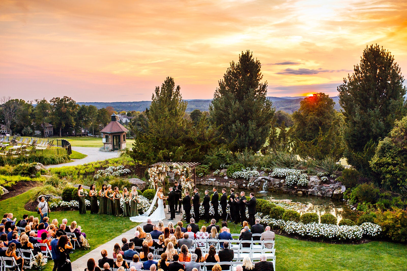 Wedding Garden ceremony space at Crystal Springs Country Club. 
