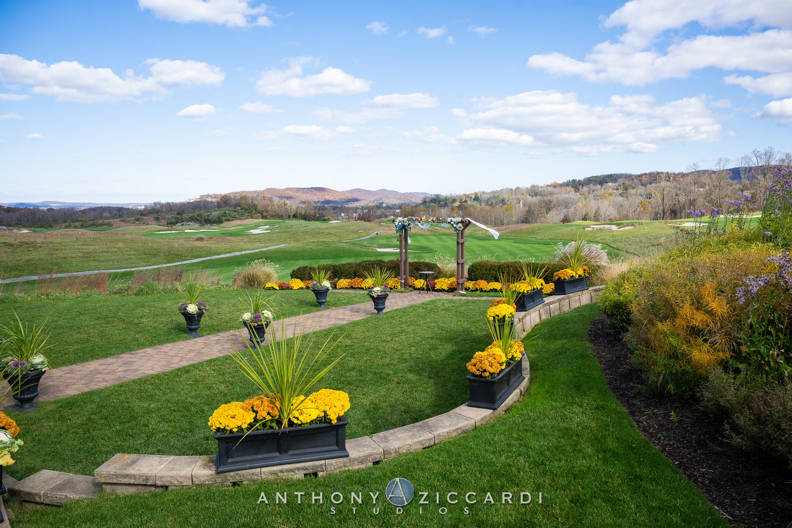 Ballyowen Wedding Garden during fall.