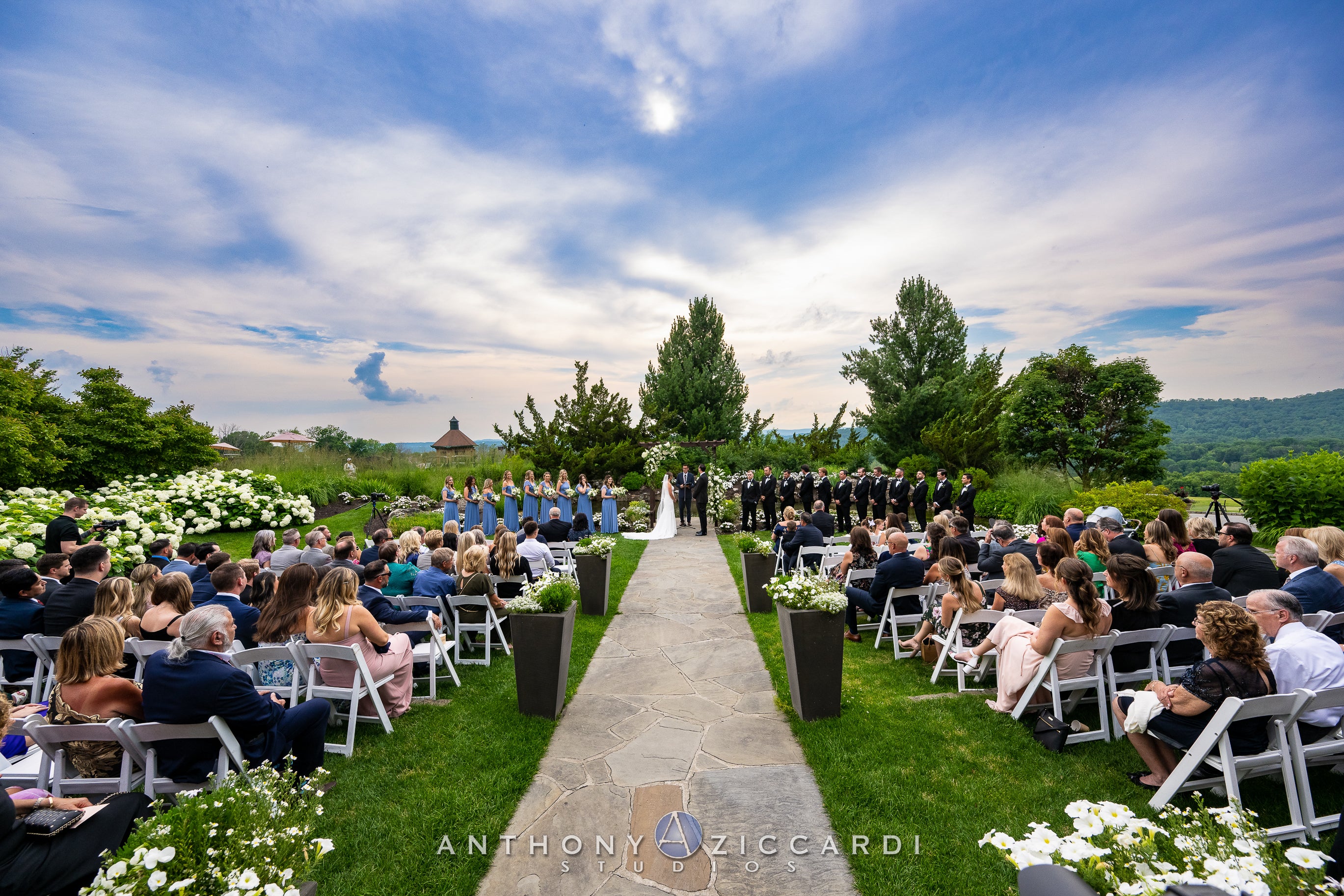 Wedding Garden ceremony space at Crystal Springs Country Club. 