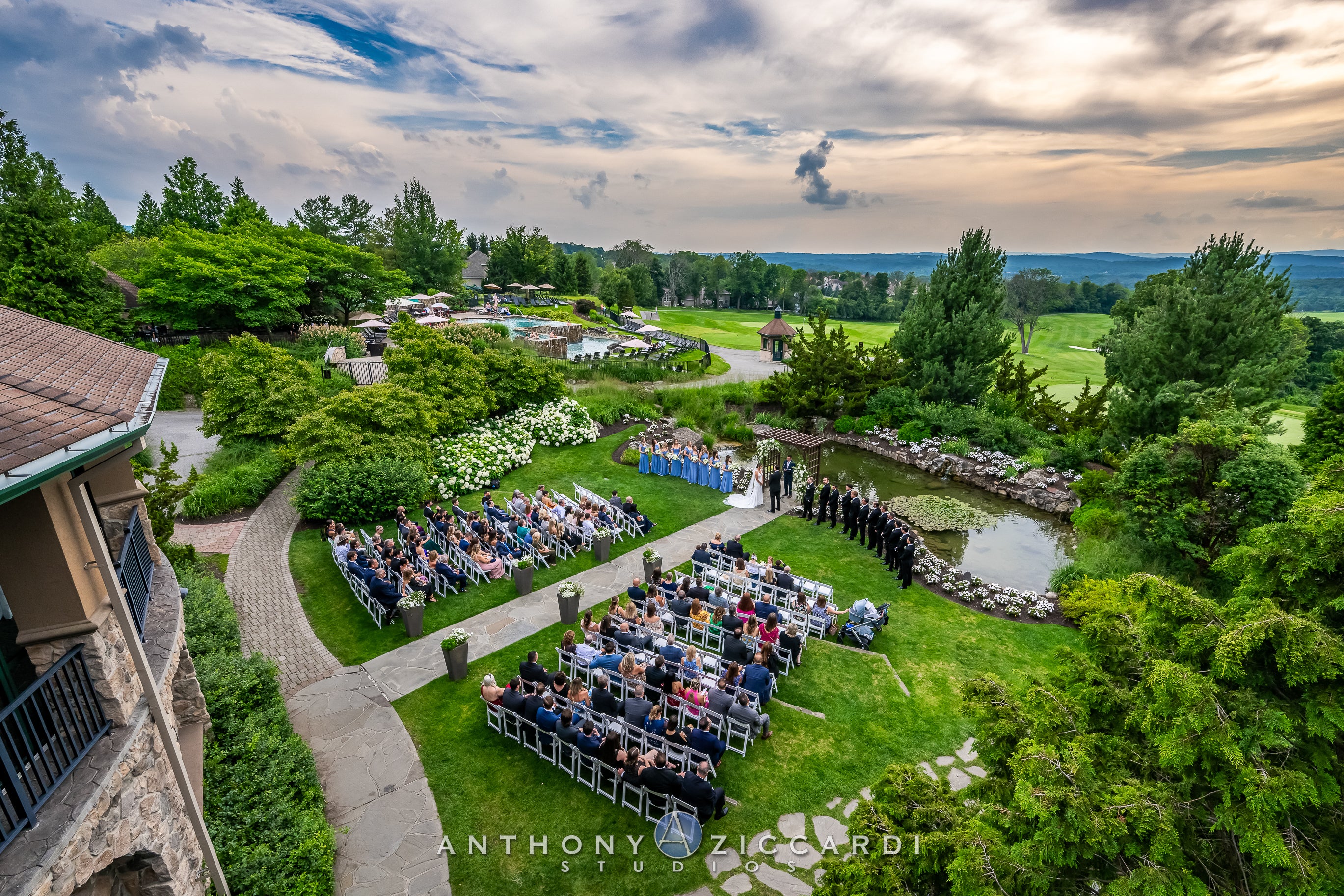 Wedding Garden ceremony space at Crystal Springs Country Club. 