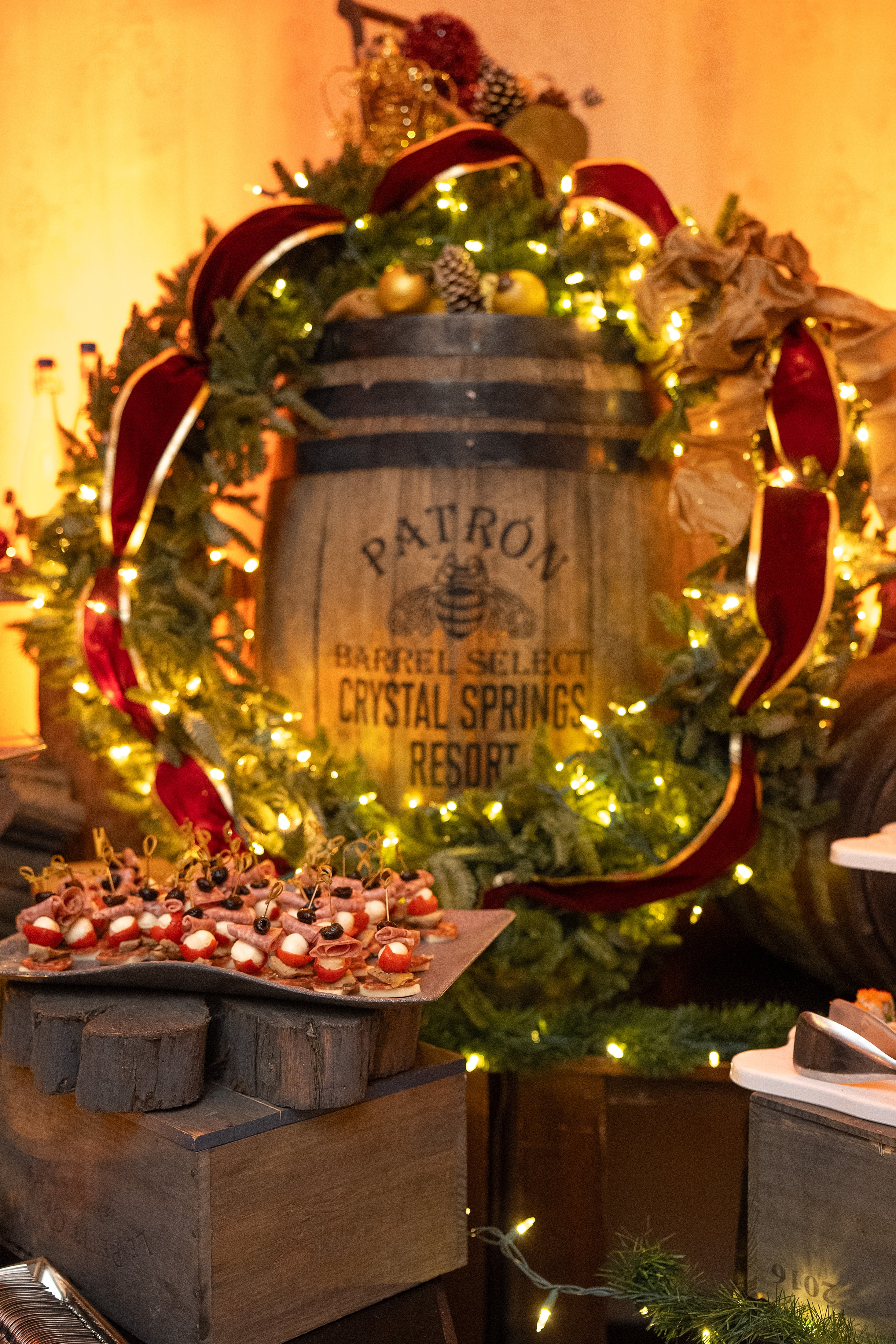Food display in Diamond Cocktail Room. 