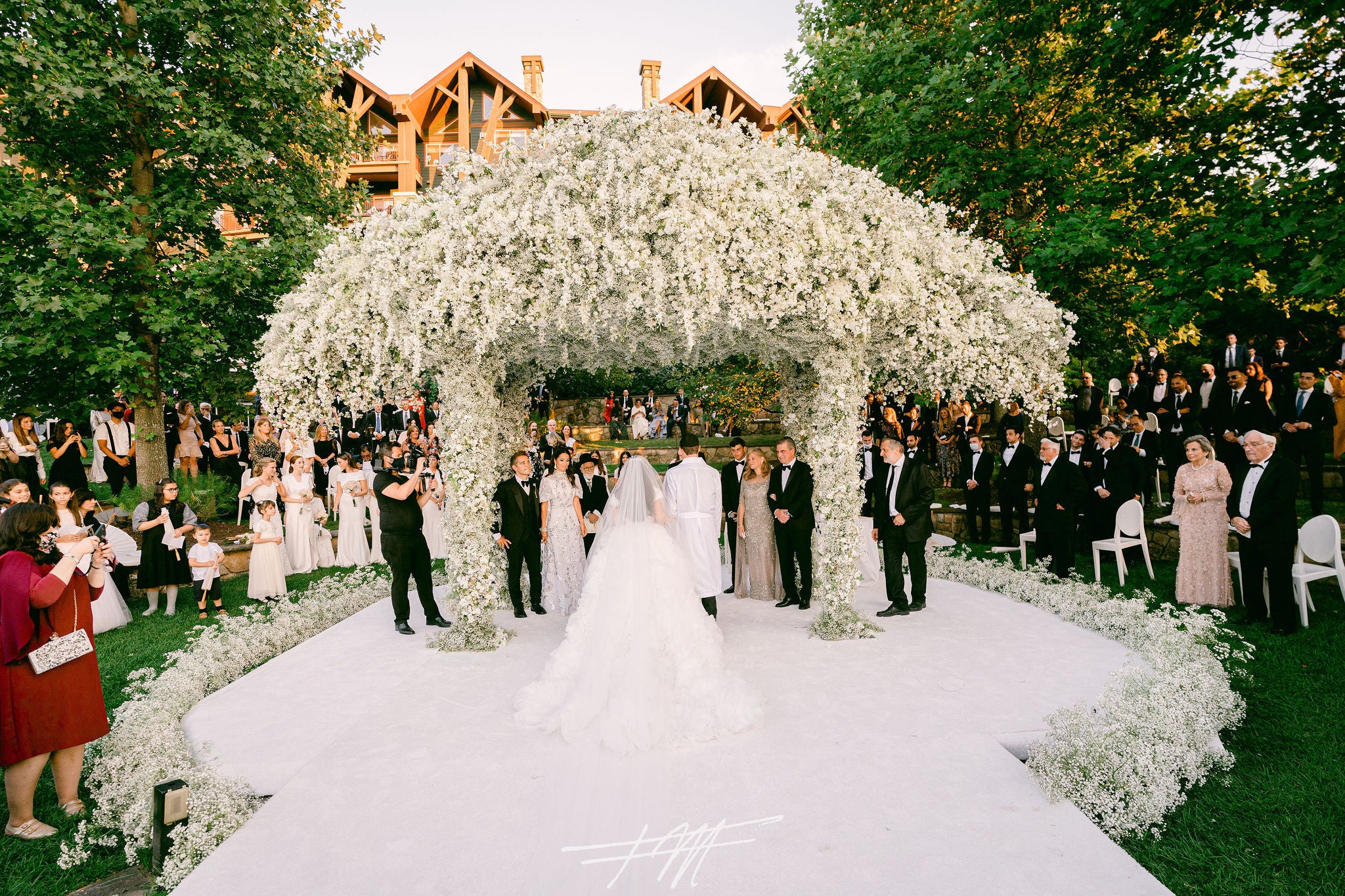 Amphitheatre wedding ceremony.