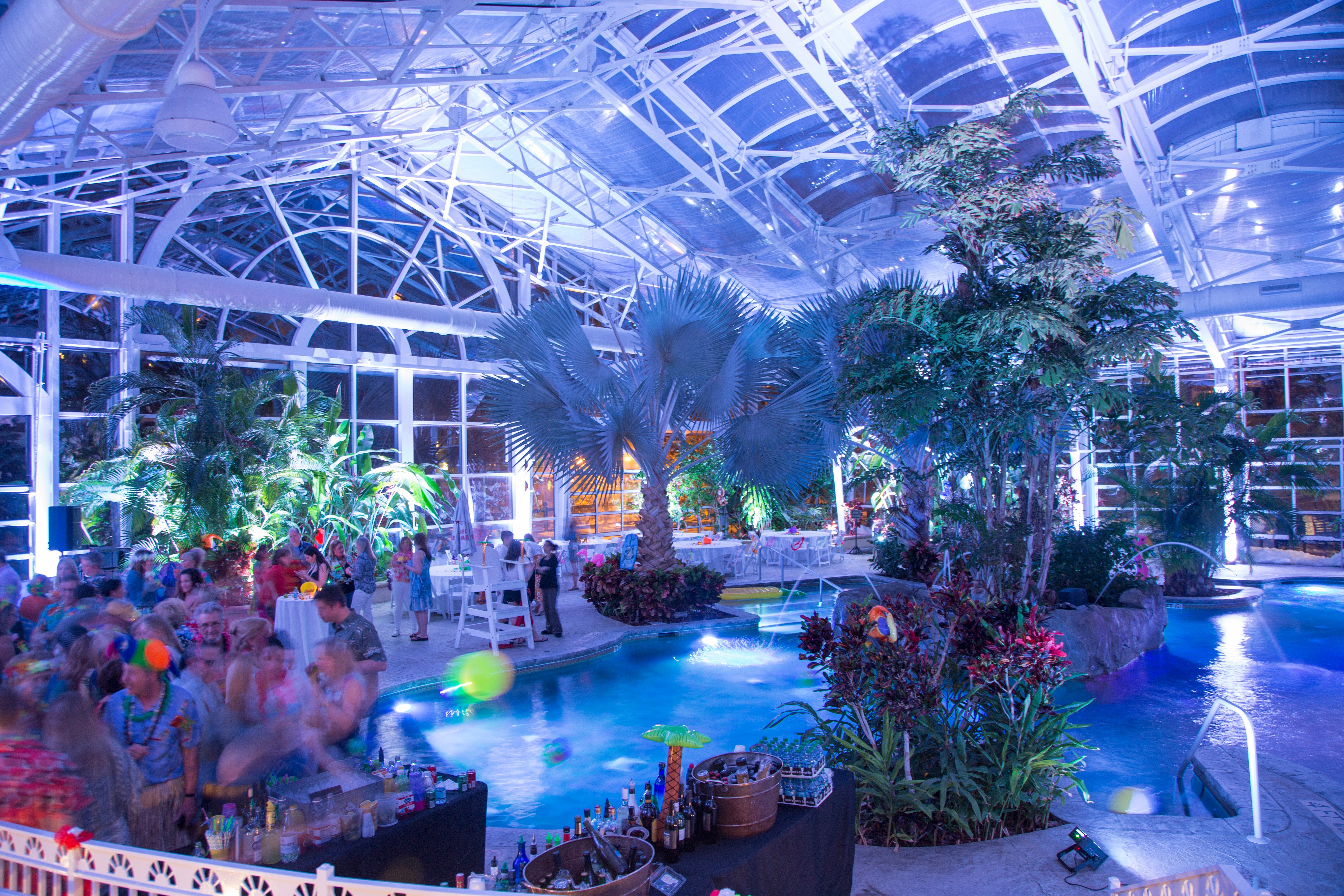 Biosphere Pool Complex at Grand Cascades Lodge during pool party
