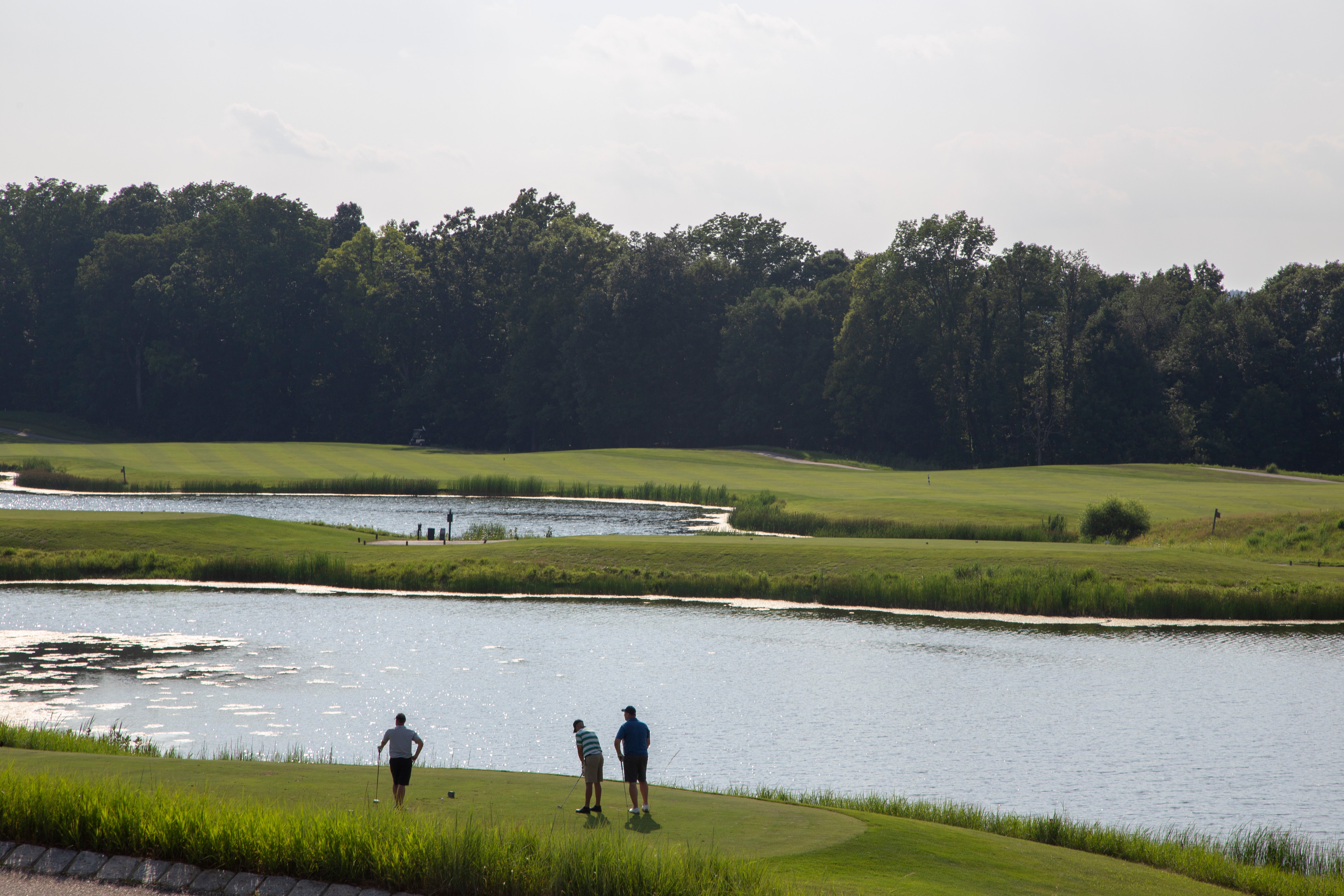 Group of golfers on Ballyowen Golf Course. 