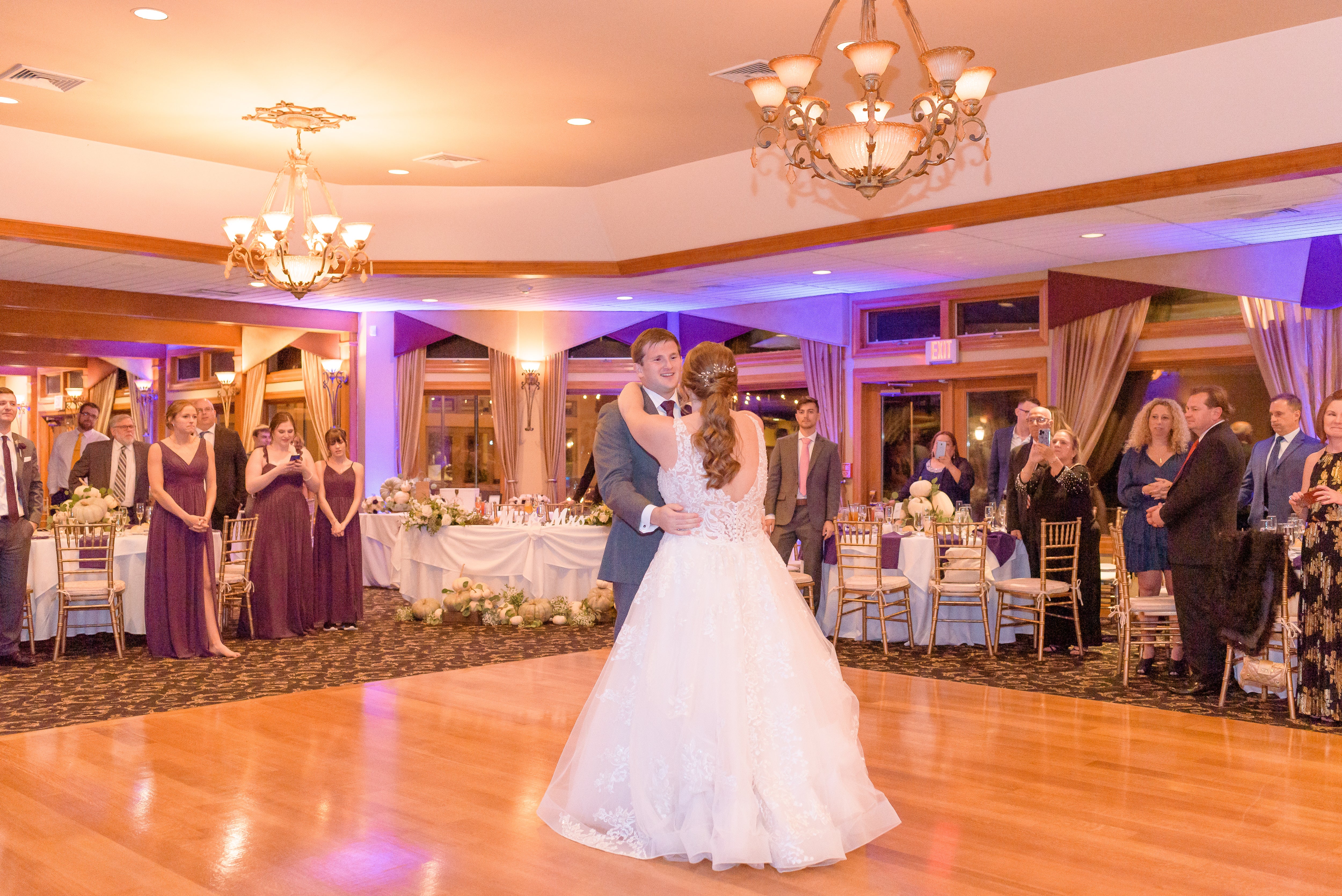 Bride and groom dance during Black Bear wedding reception.