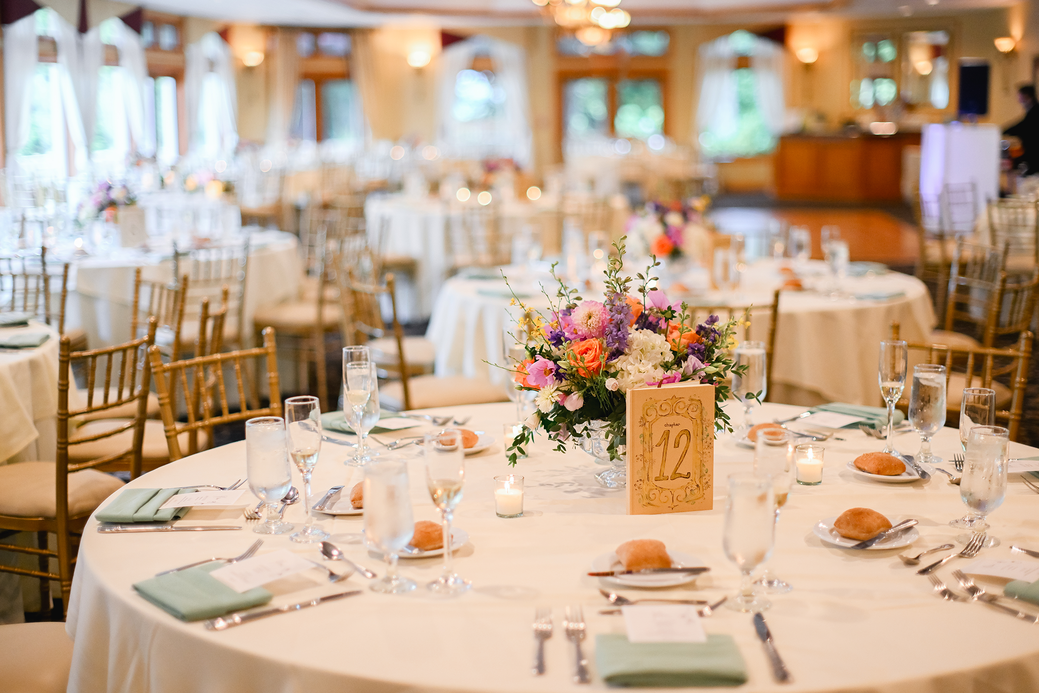 Black Bear wedding reception set up.