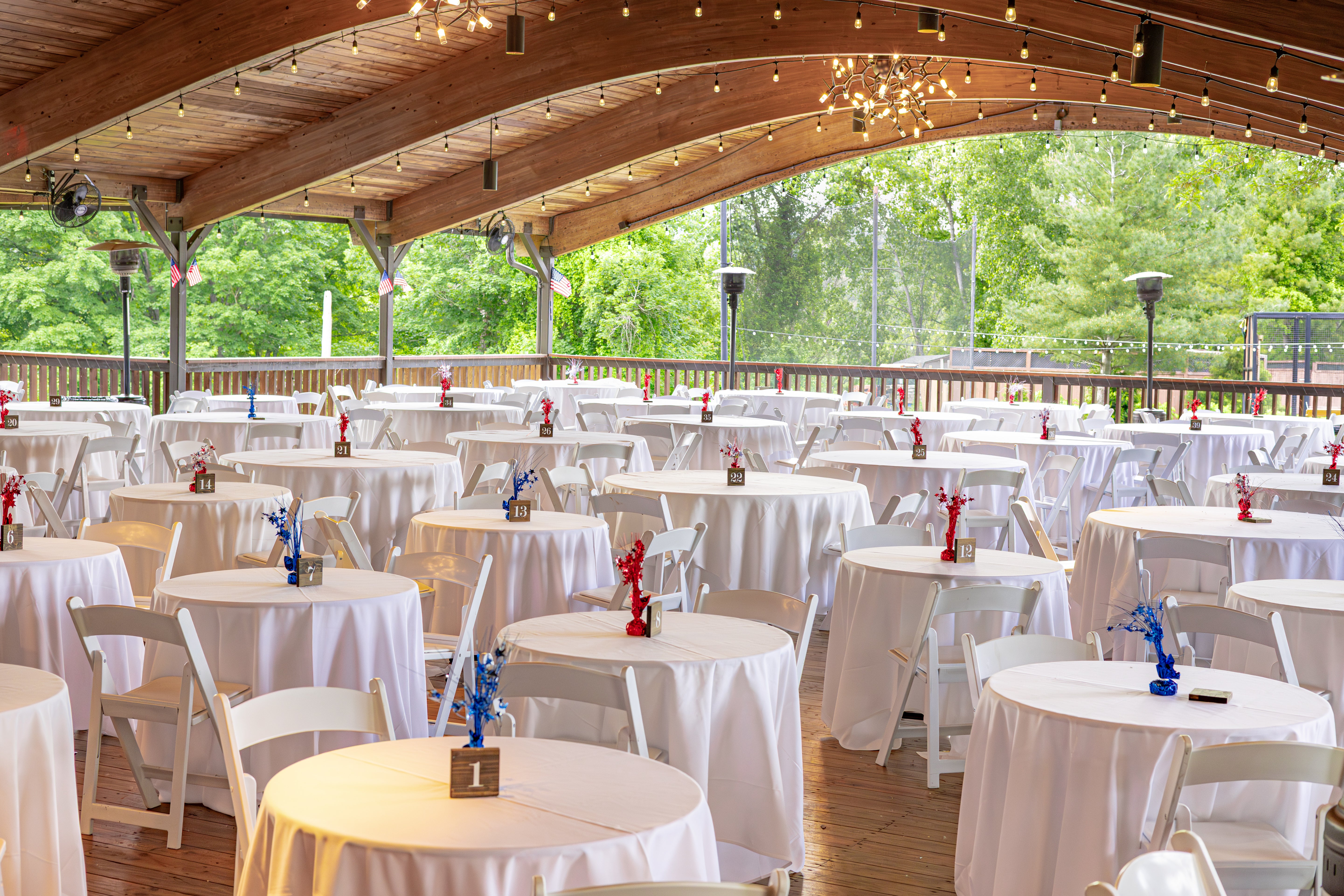 Red, White & Blue BBQ set up.