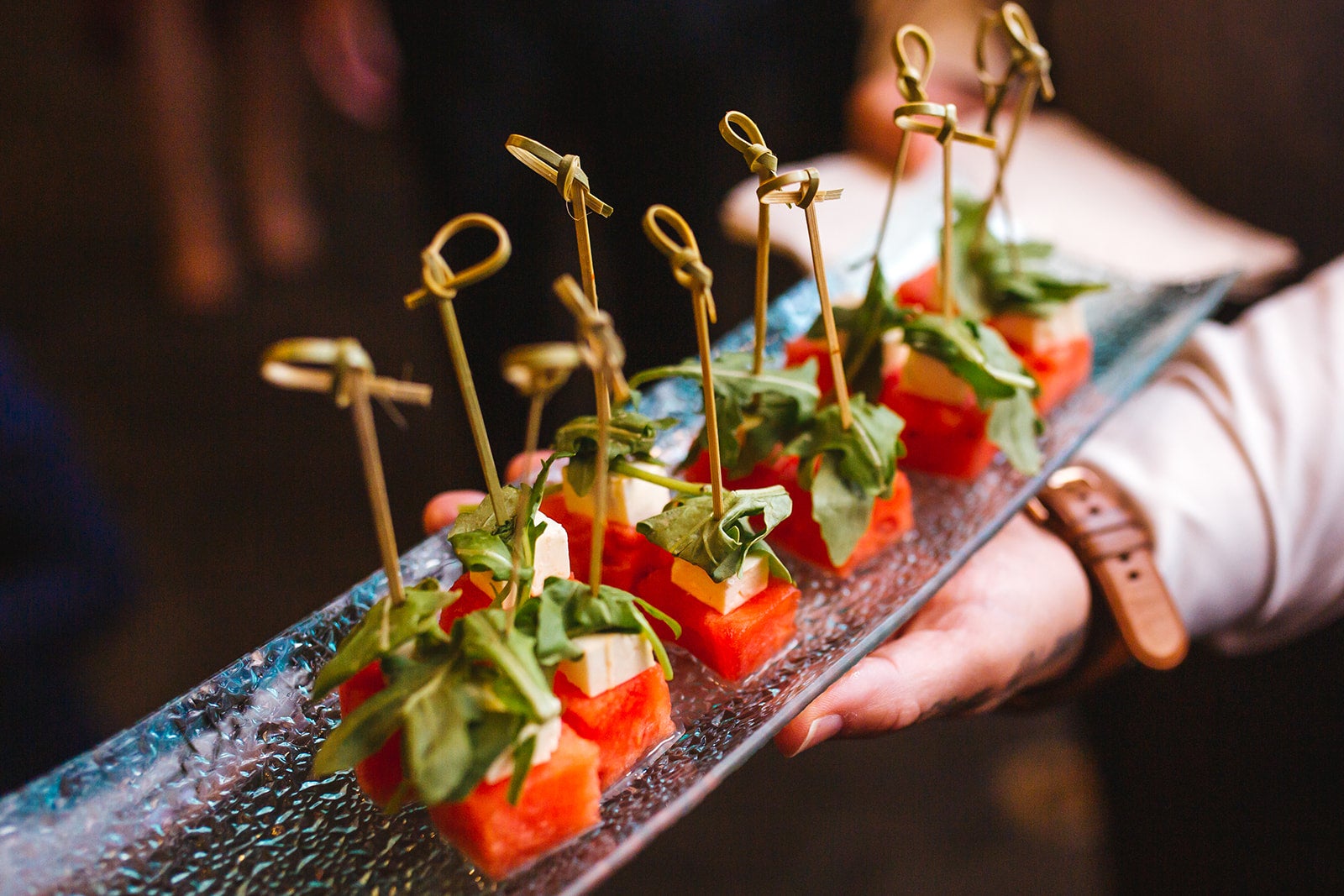 Food at cocktail hour in Grand Rotunda