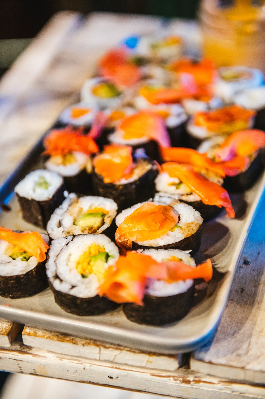 Sushi at cocktail hour in Grand Rotunda