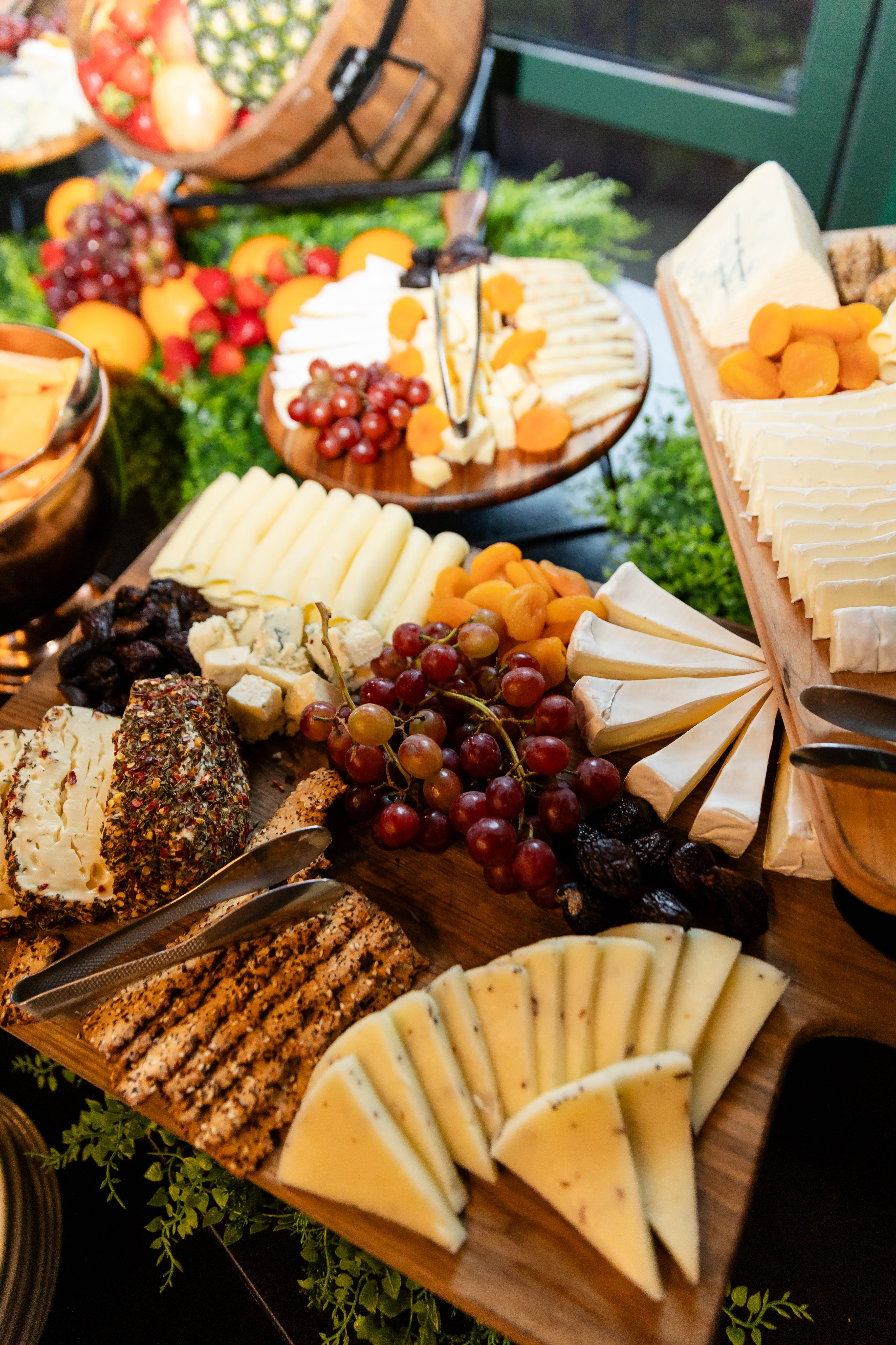 Cheese and fruit display