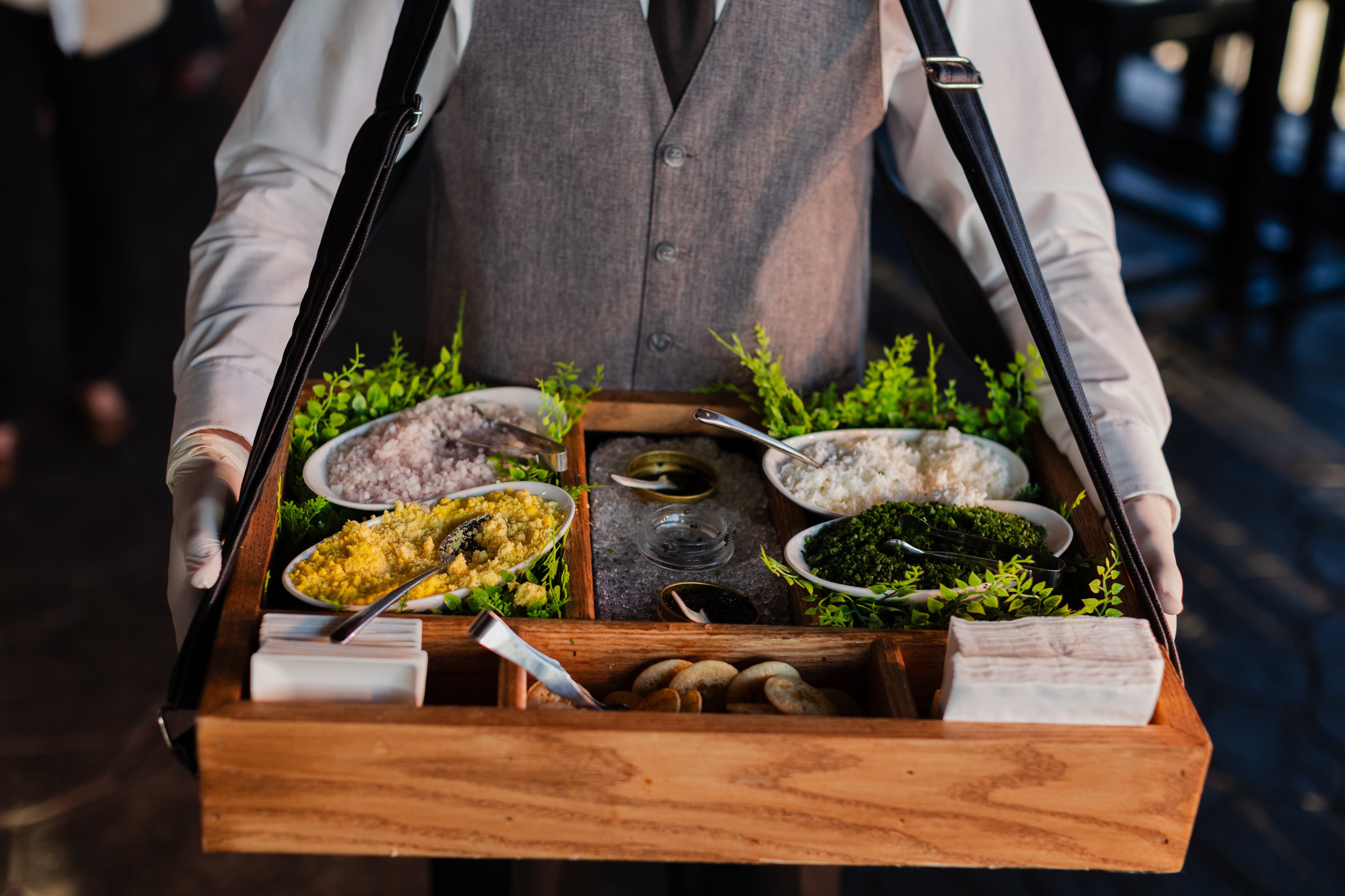 Caviar display during cocktail hour