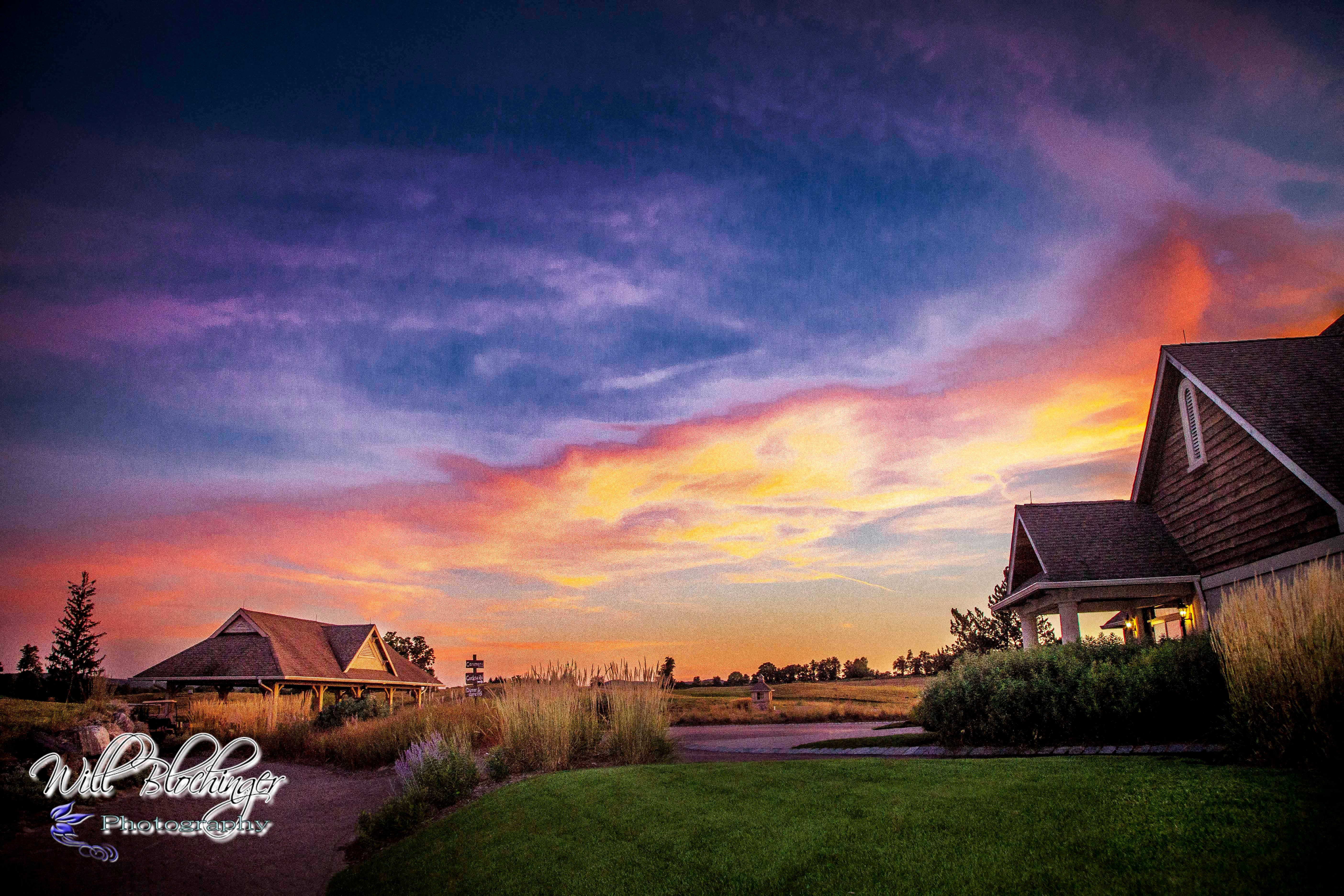 Ballyowen Golf Club during sunset
