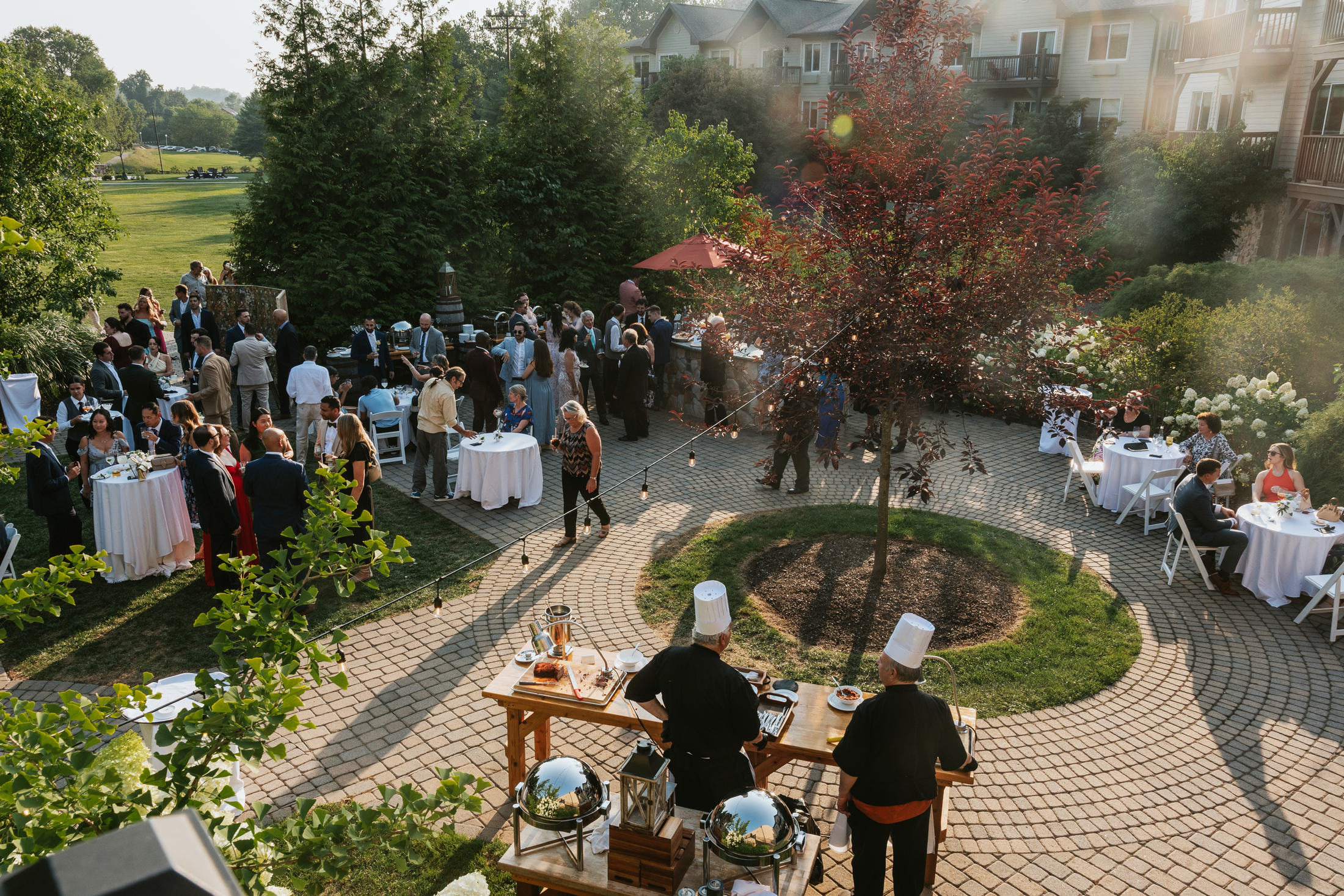Minerals Wedding Garden cocktail hour.