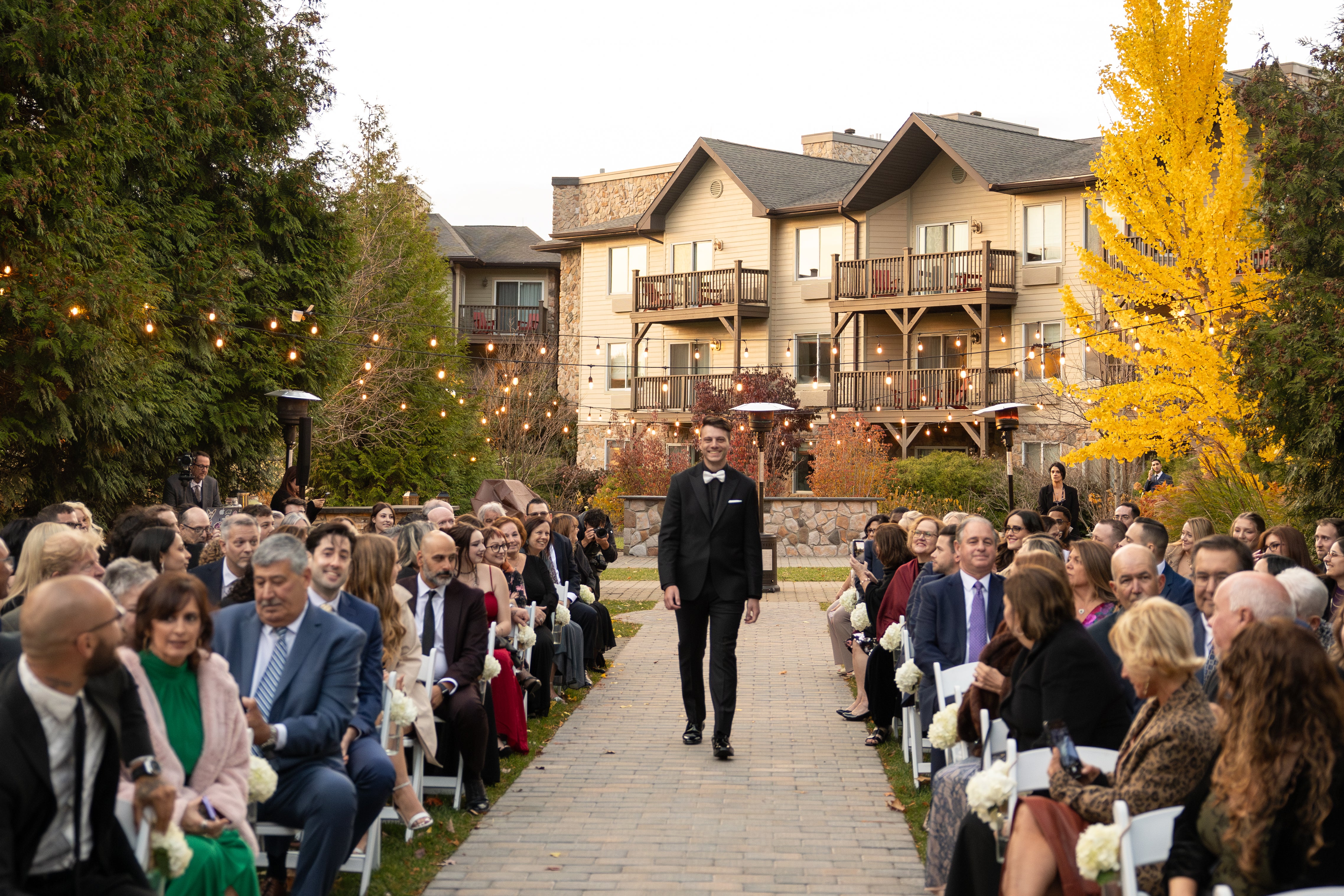 Wedding ceremony in the Minerals Wedding Garden.