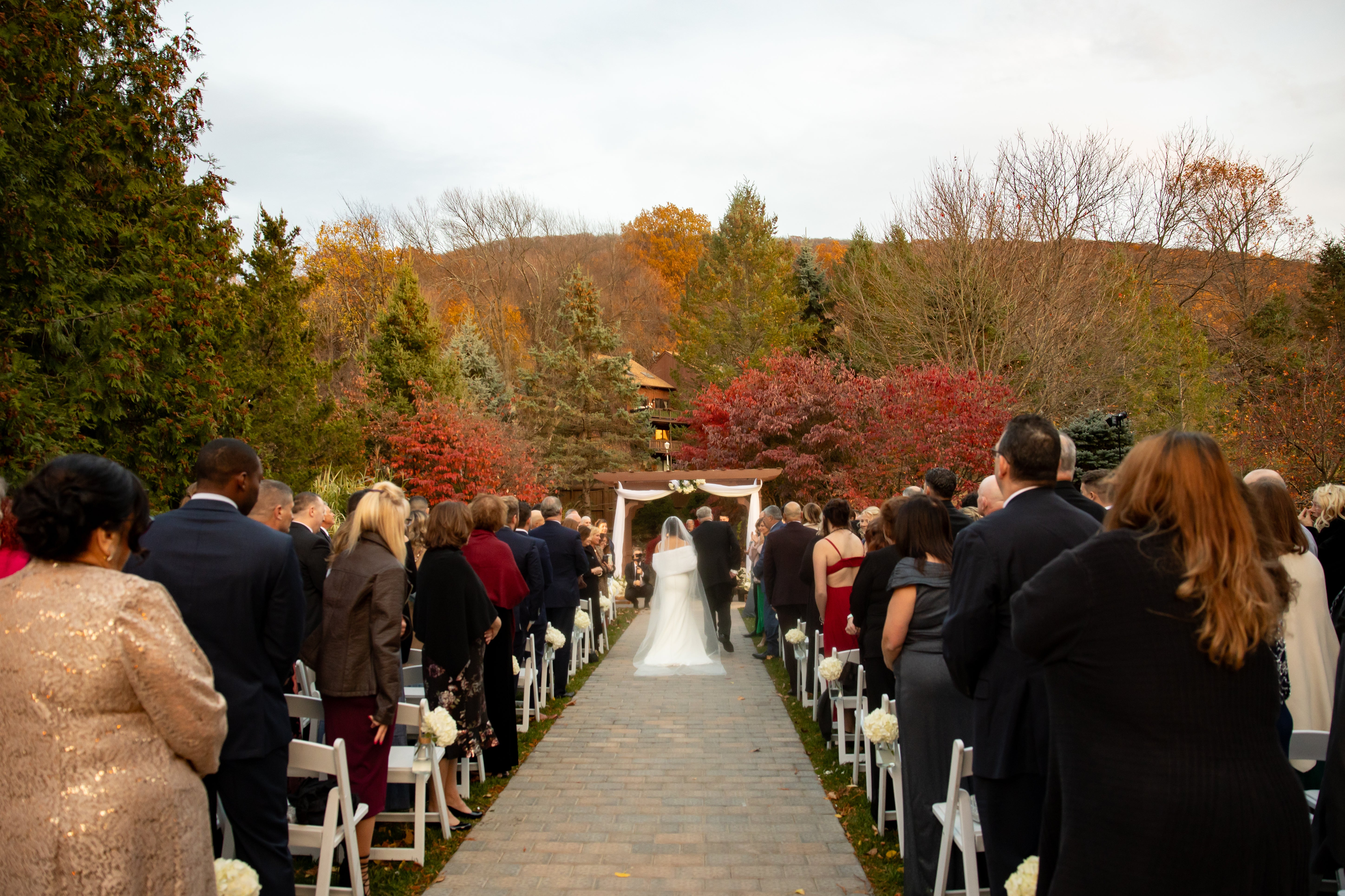 Wedding ceremony in the Minerals Wedding Garden.