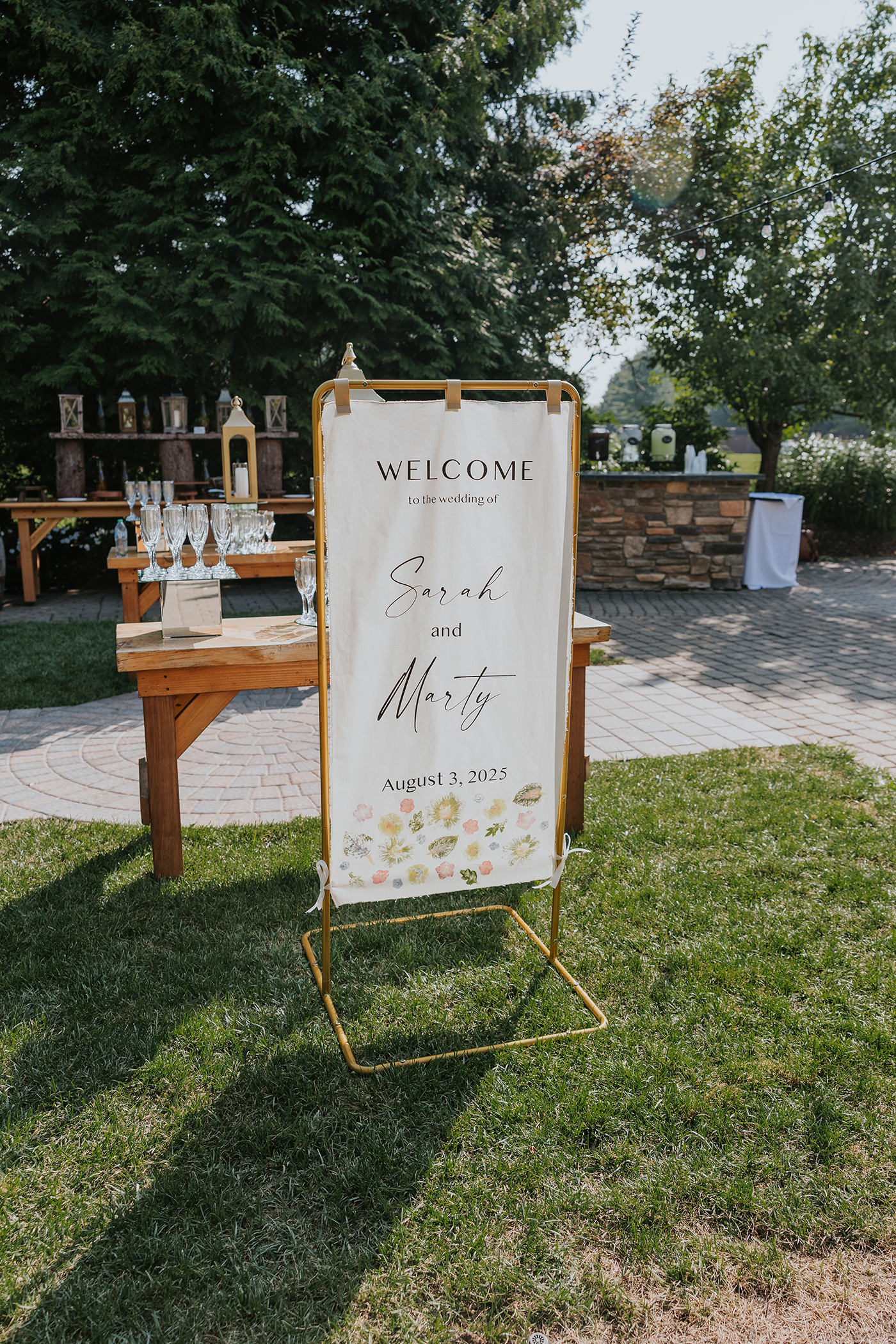 Sign in Wedding Garden at Minerals Hotel.