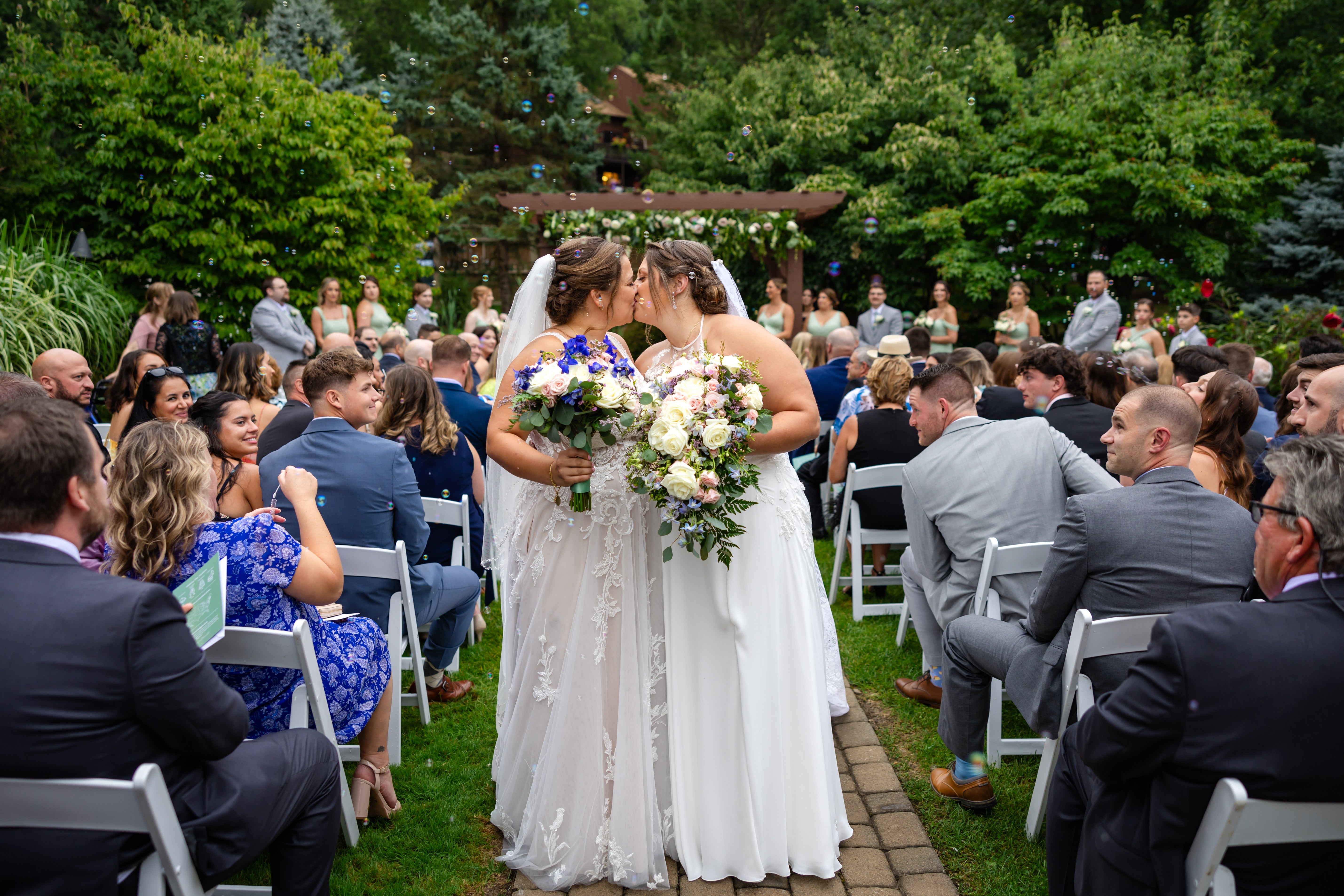 Wedding ceremony in the Minerals Wedding Garden.