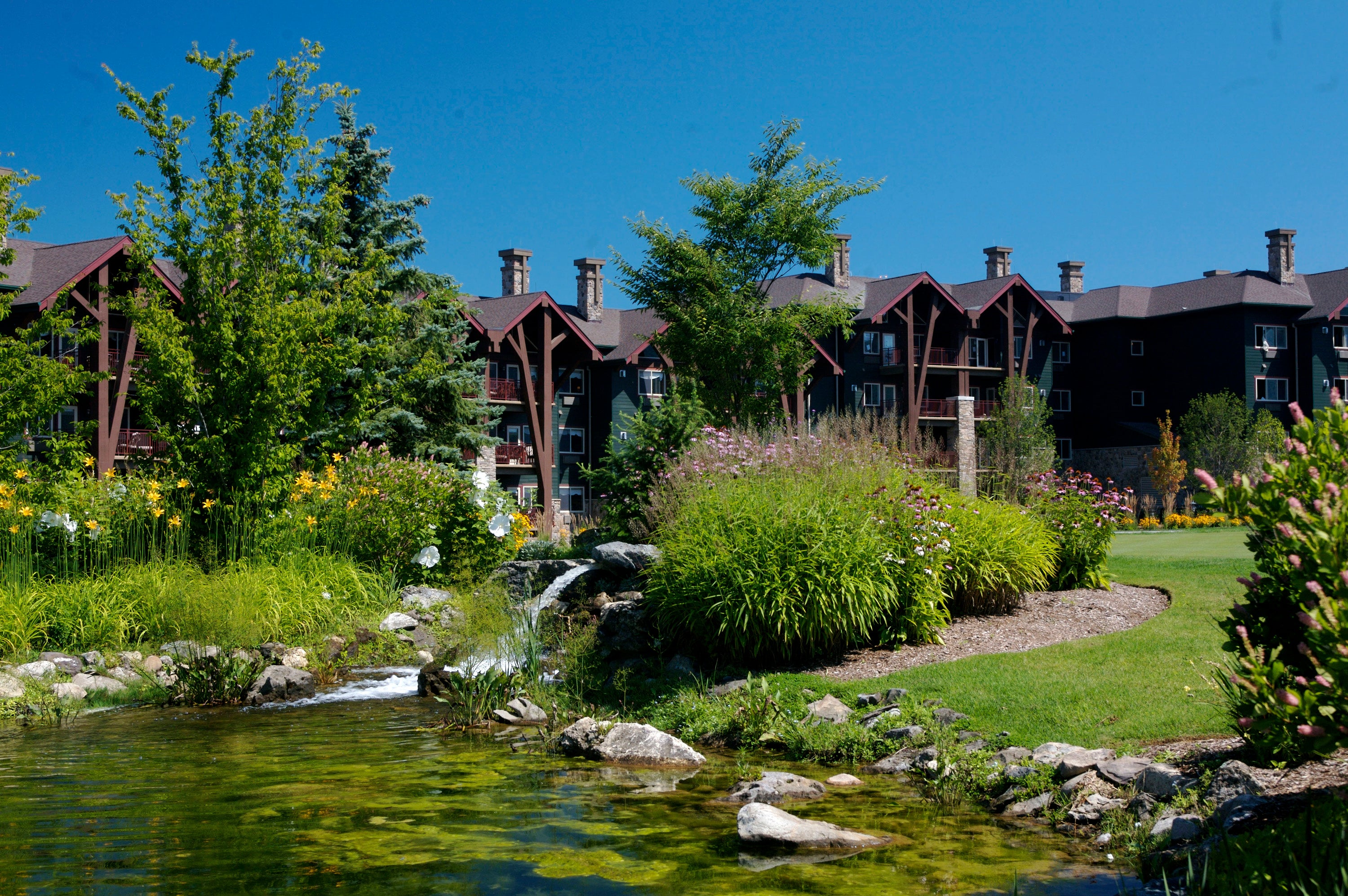 Floral pond at Grand Cascades Lodge