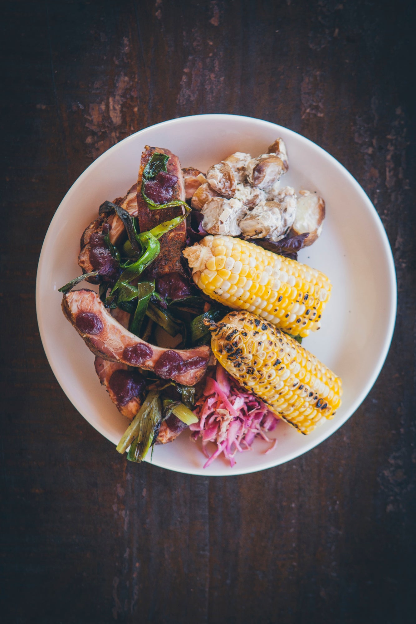Corn and fresh vegetables from Chef's Garden.