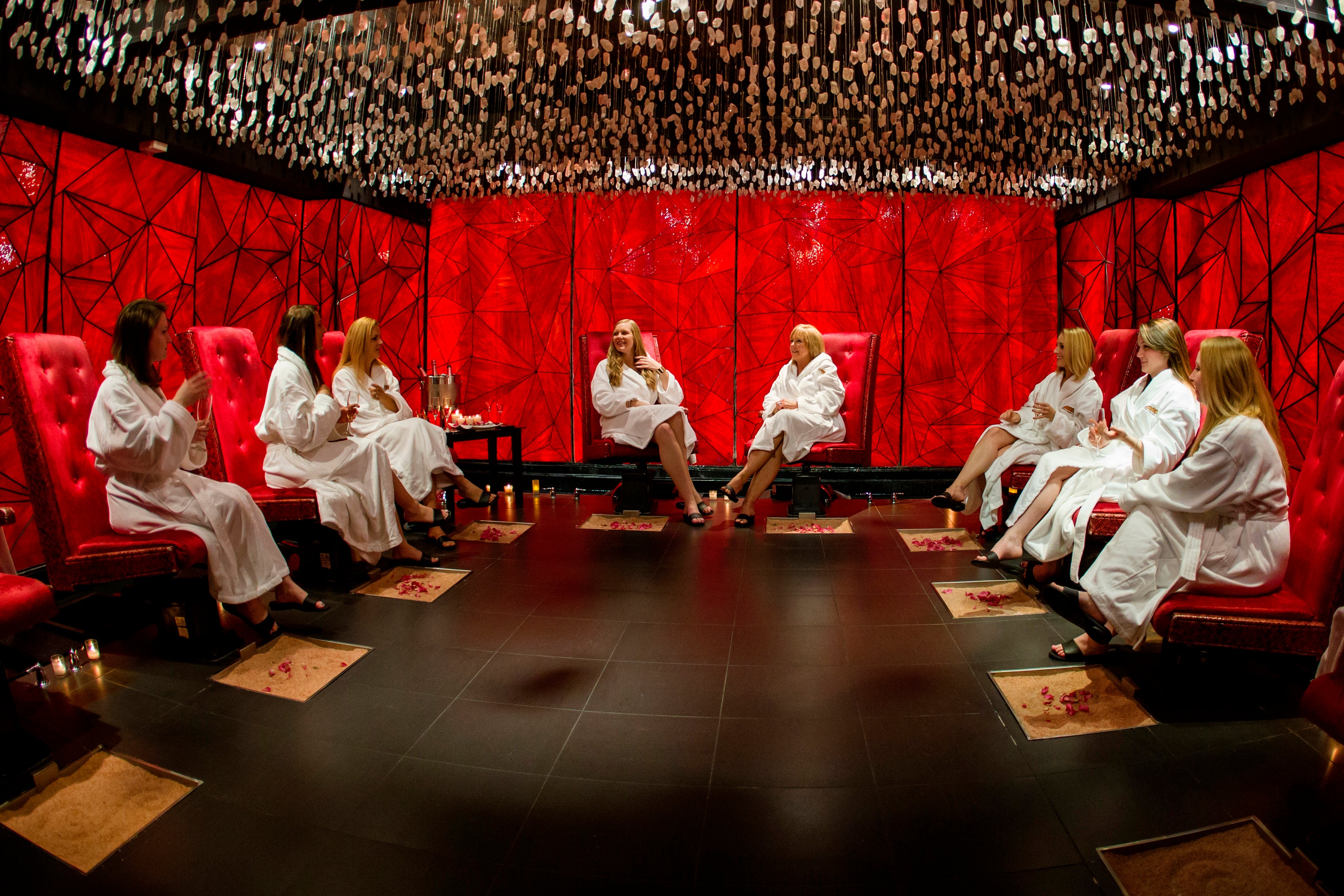 Group of women in crystal room at Reflections Spa