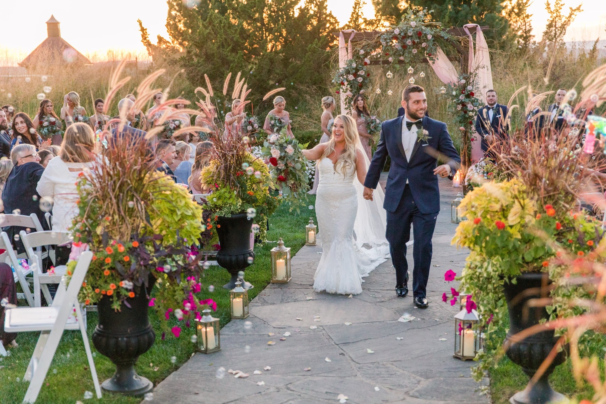 Wedding couple just married at Crystal Springs Resort