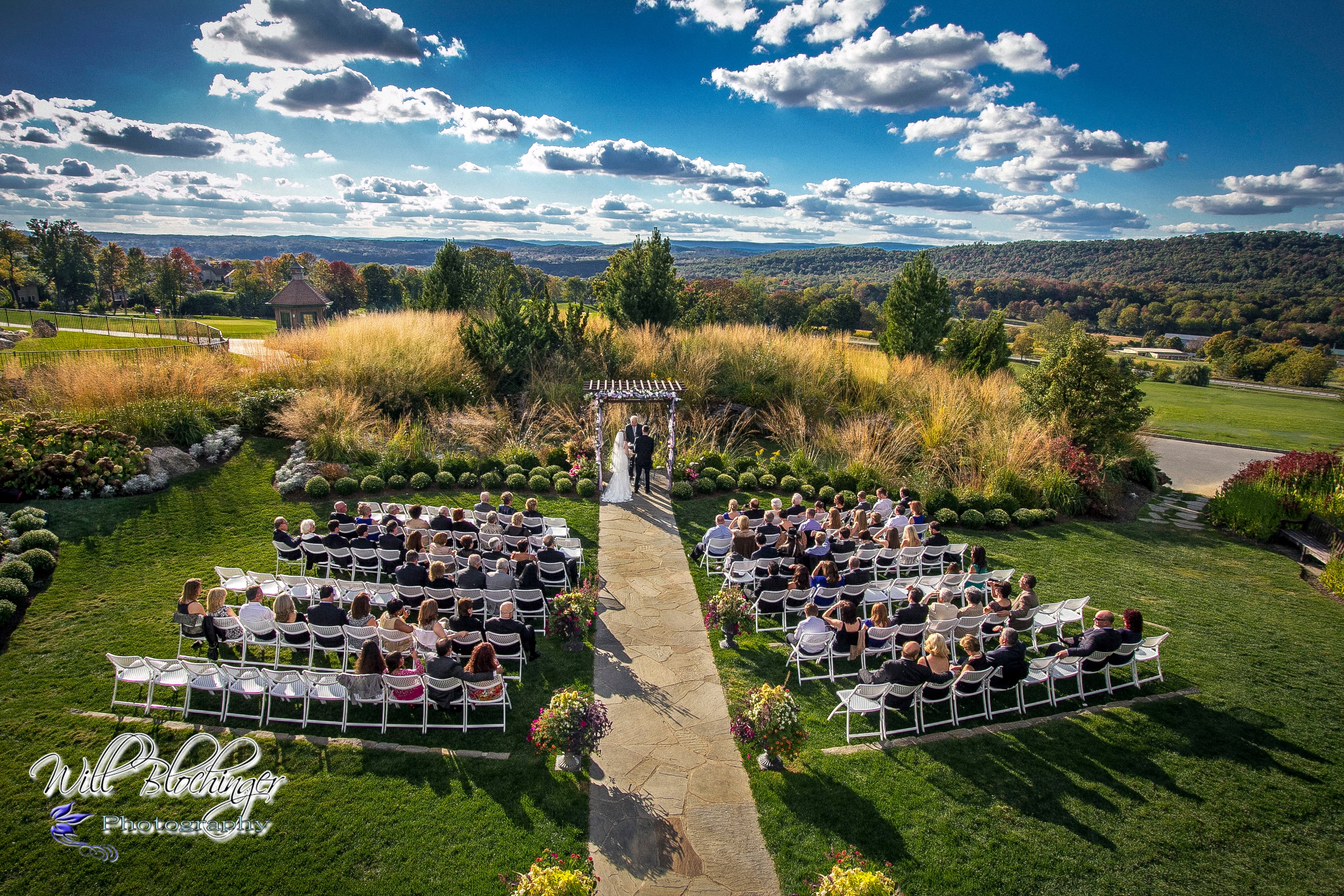Wedding ceremony in the Garden at Crystal Springs Resort