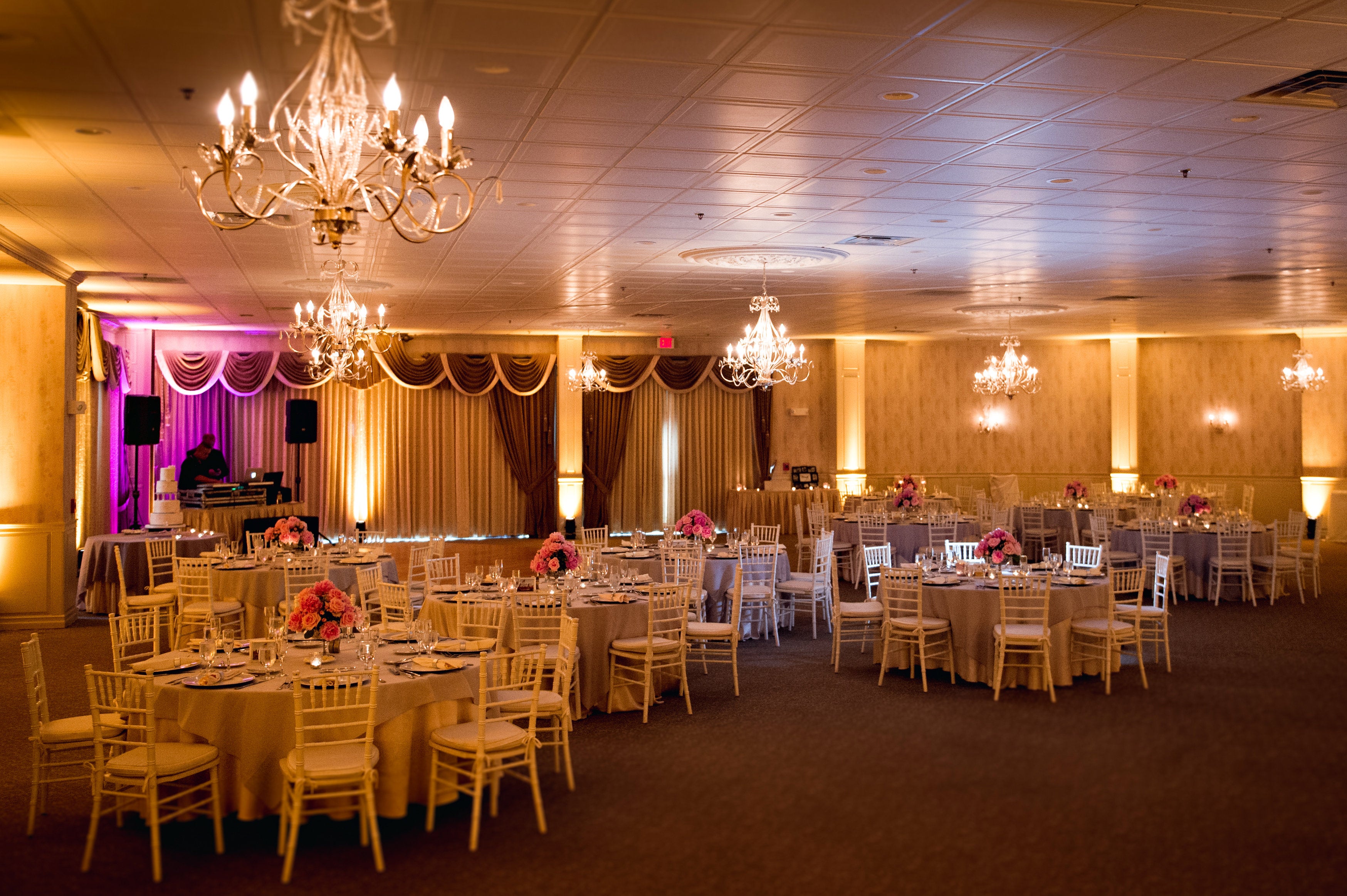 Diamond Ballroom wedding reception decor