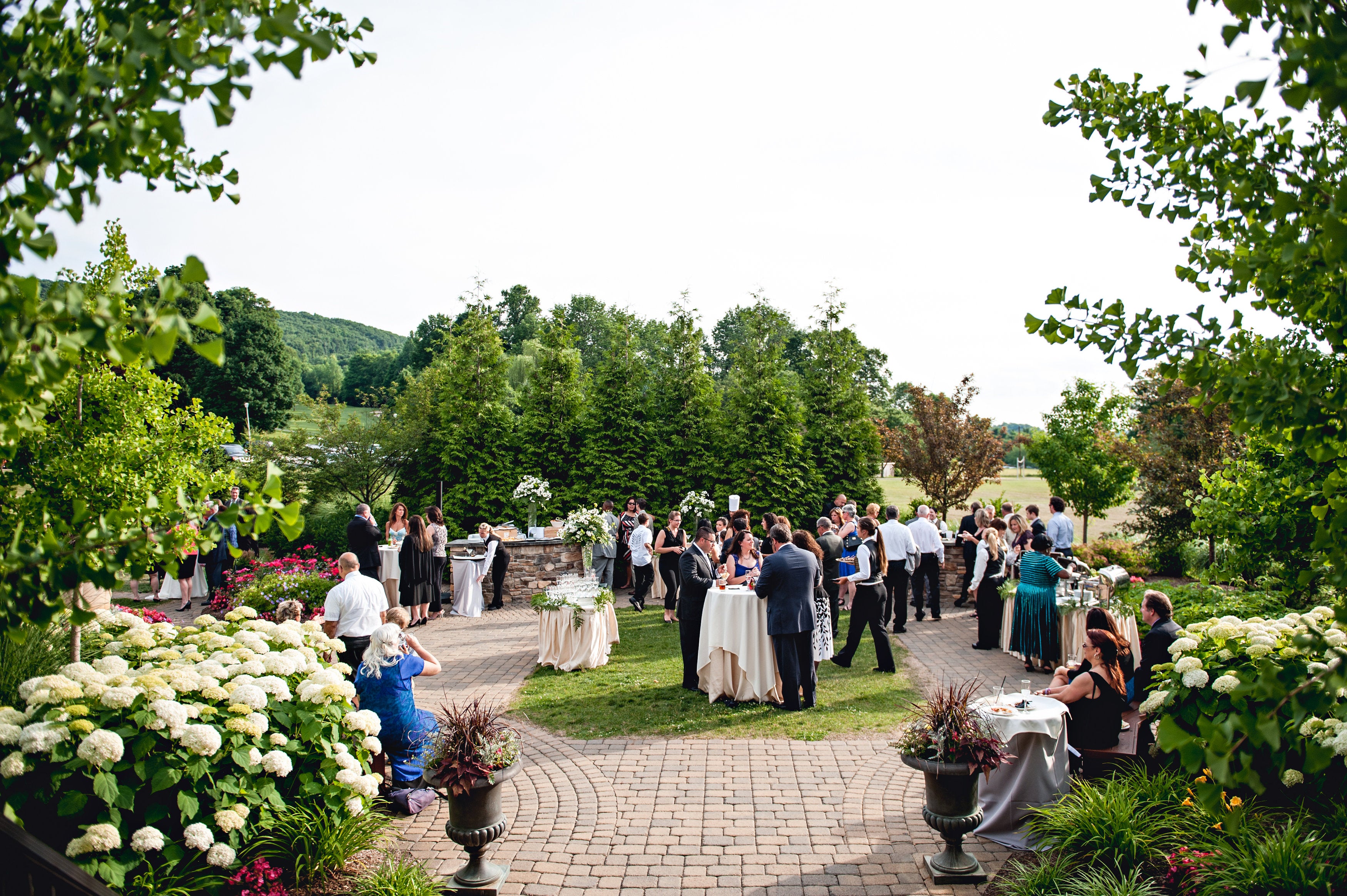 Overview of cocktail hour at Minerals Hotel at Crystal Springs Resort in NJ
