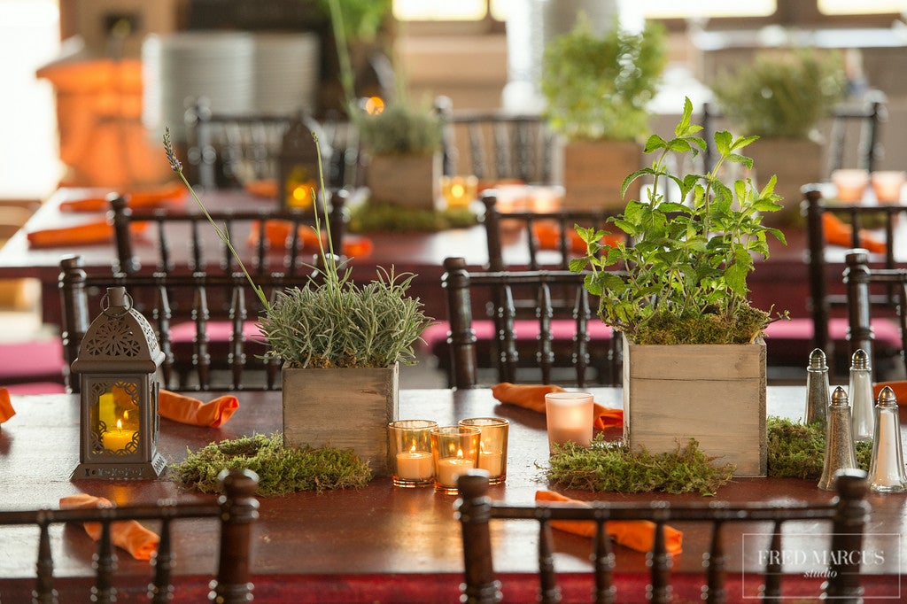 Table decor for wedding reception