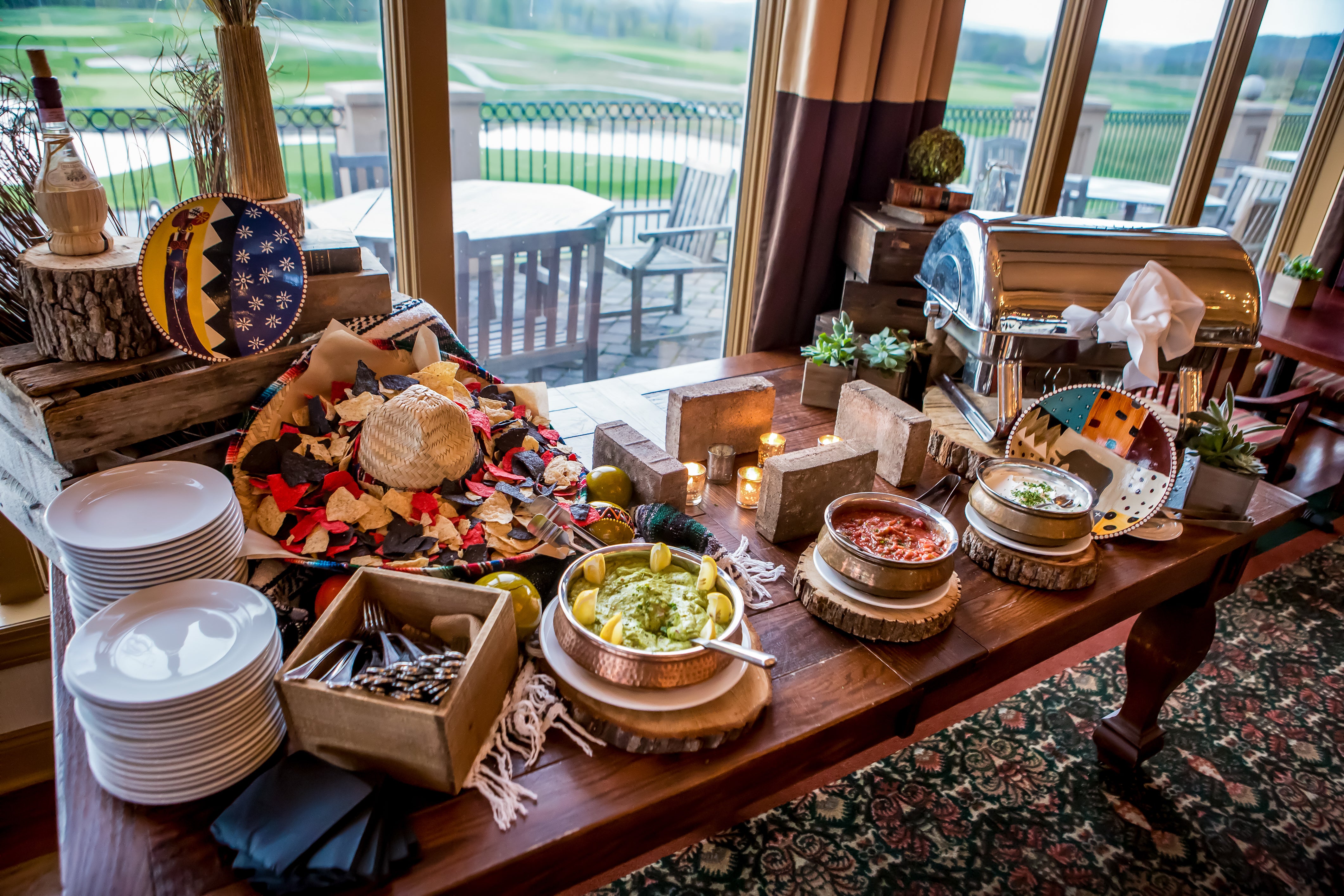 Chips and dip buffet