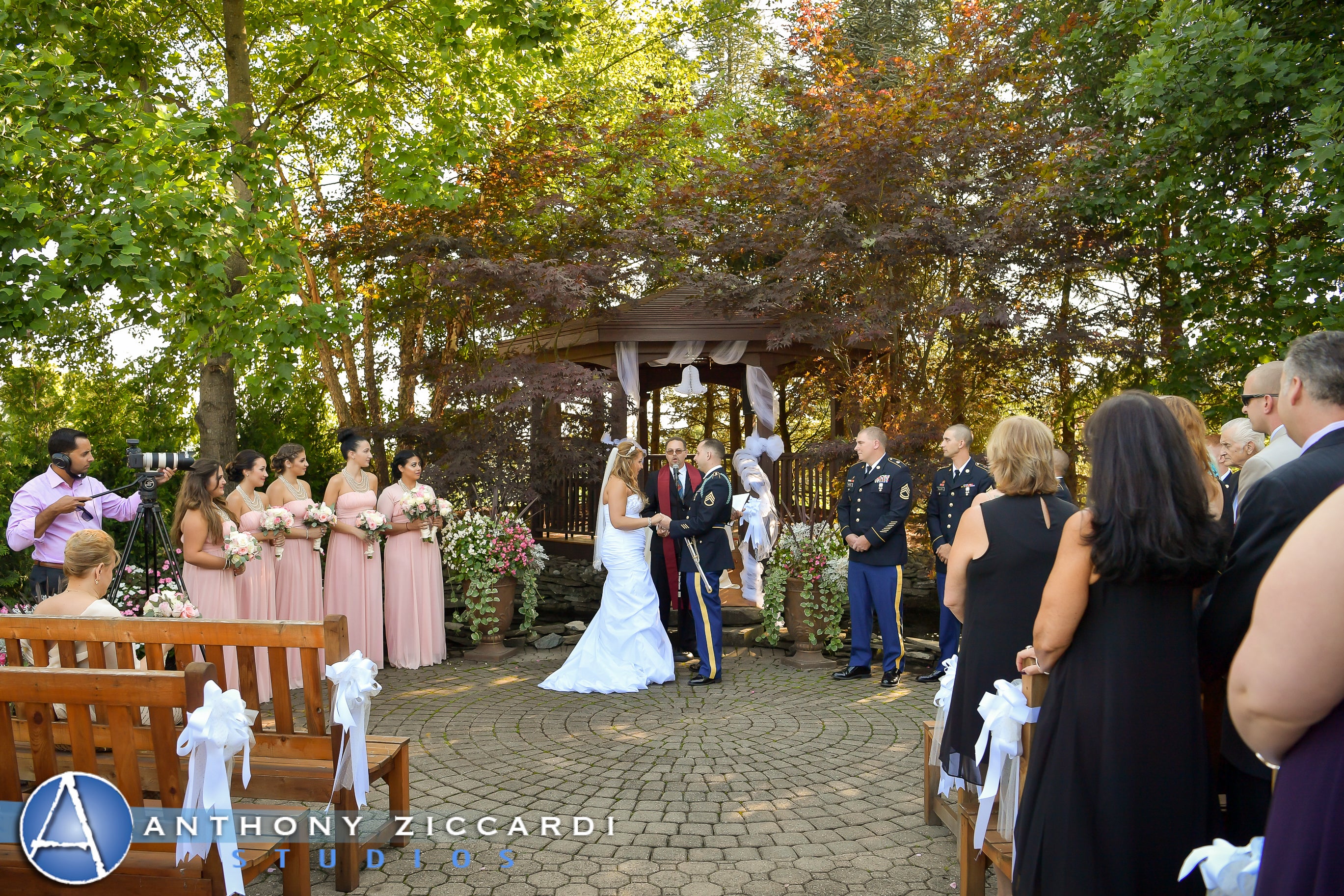 Outdoor military wedding at Crystal Springs Resort