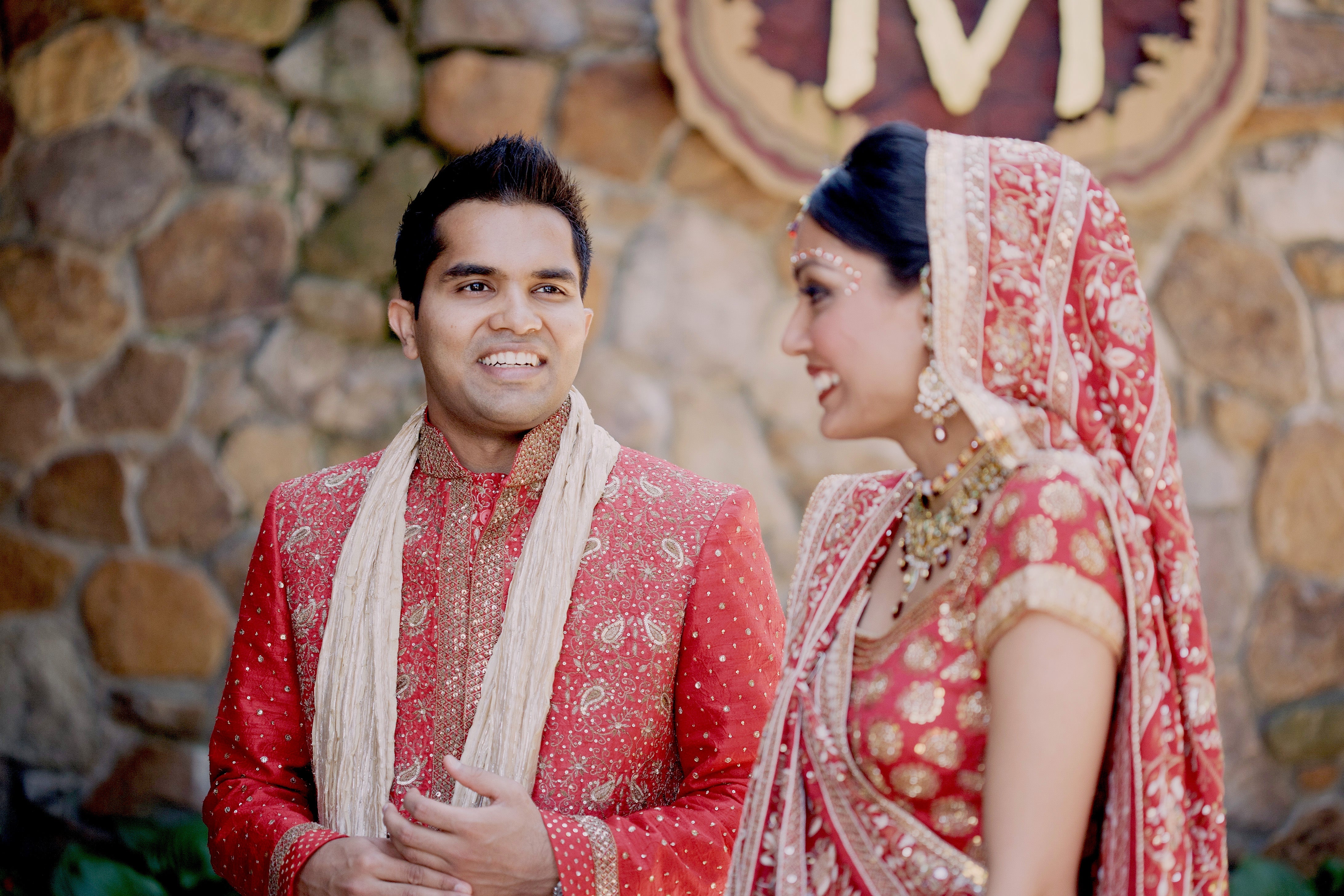 Indian bride and groom at Minerals Hotel