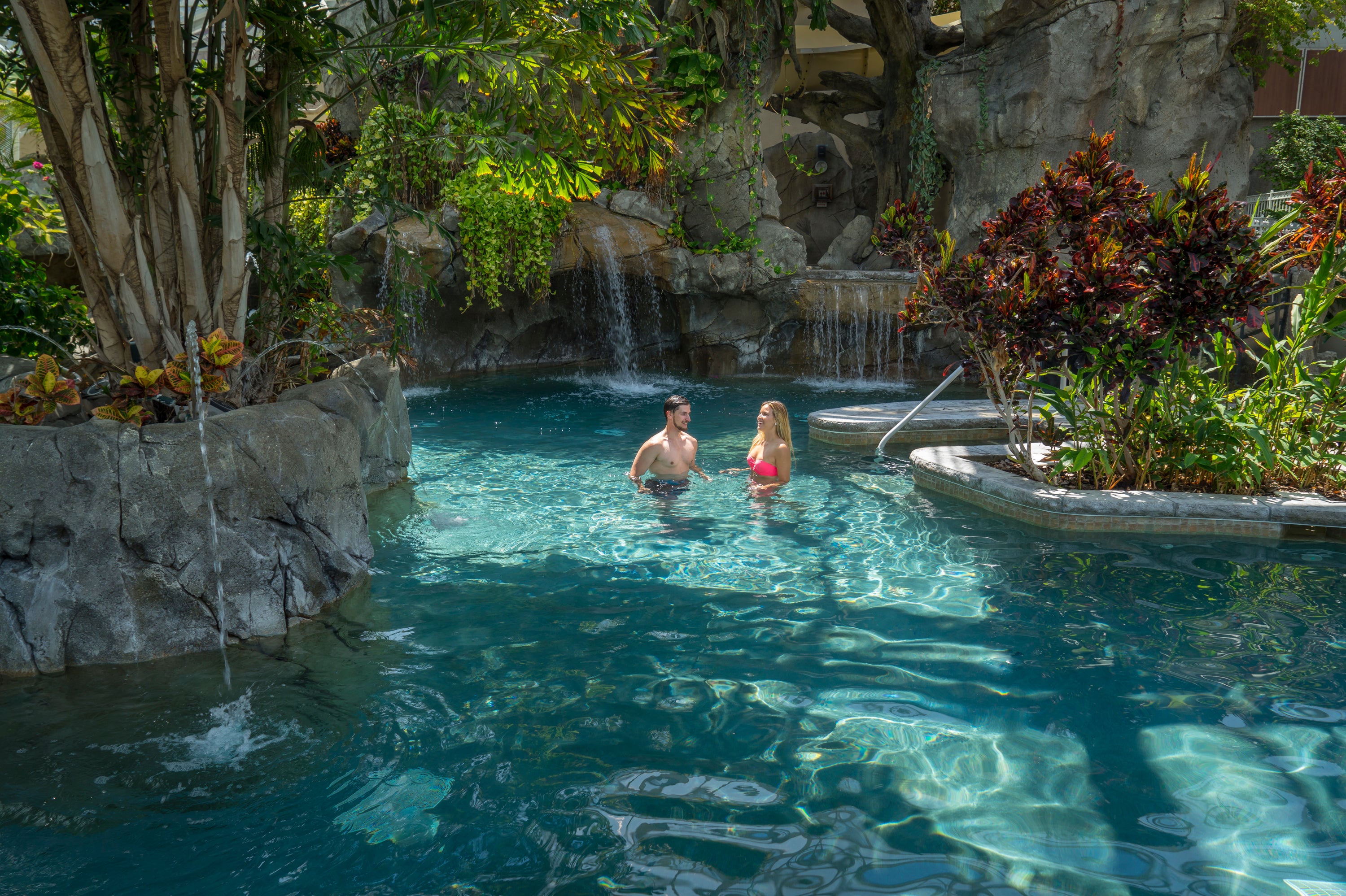 Couple in Biosphere Pool Complex