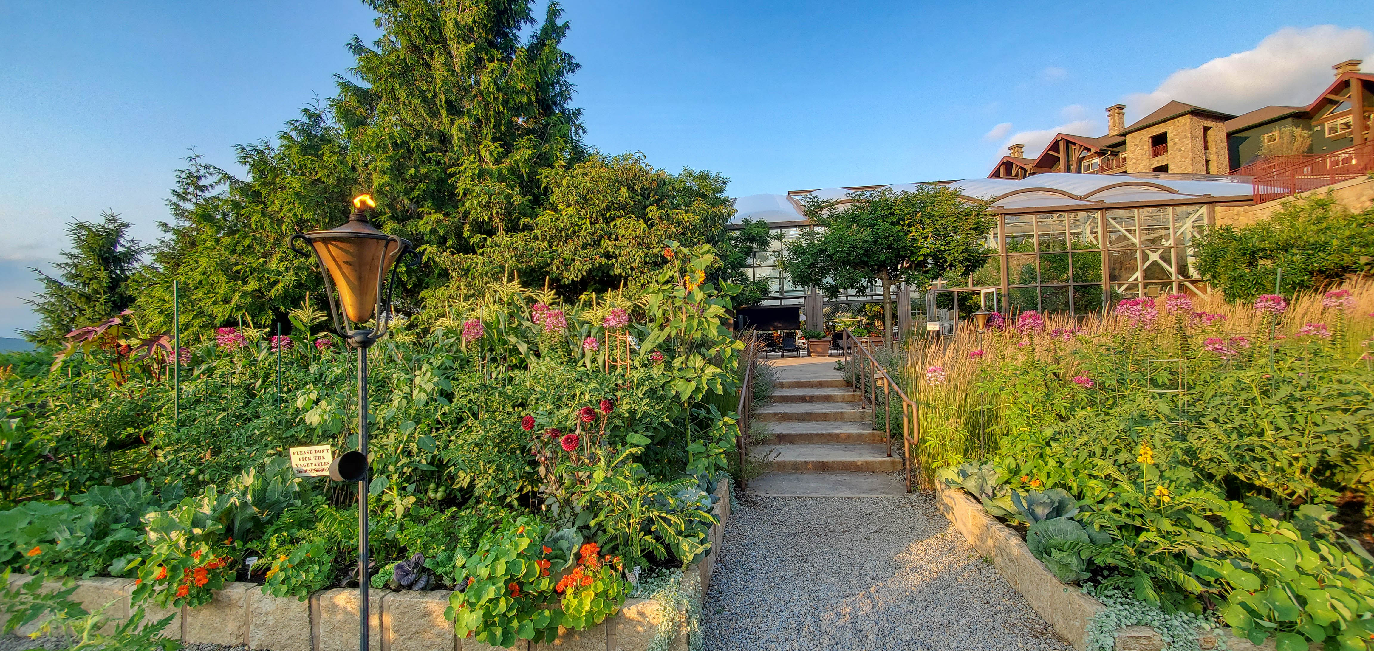 Chef's Garden Walkway at Grand Cascades Lodge