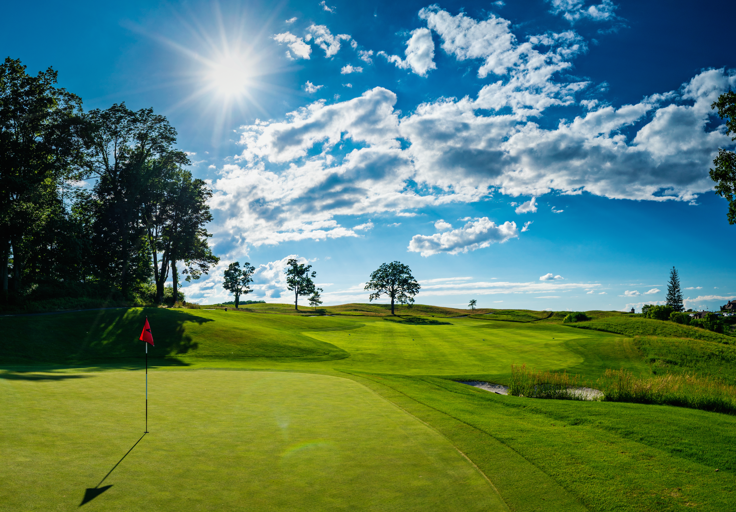Putting green on a golf course at Crystal Springs Resort