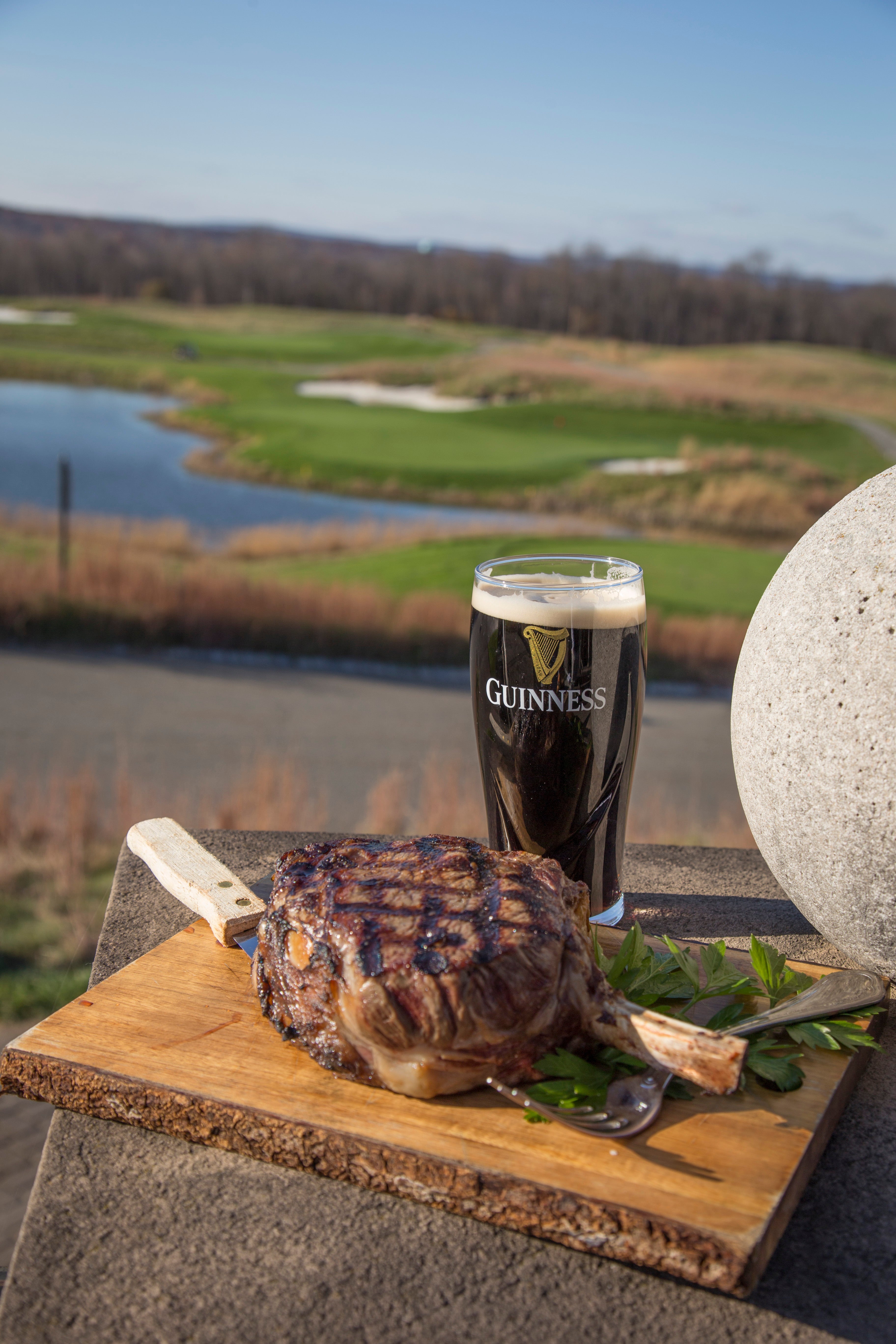 Owen's Pub Steak with a Guinness