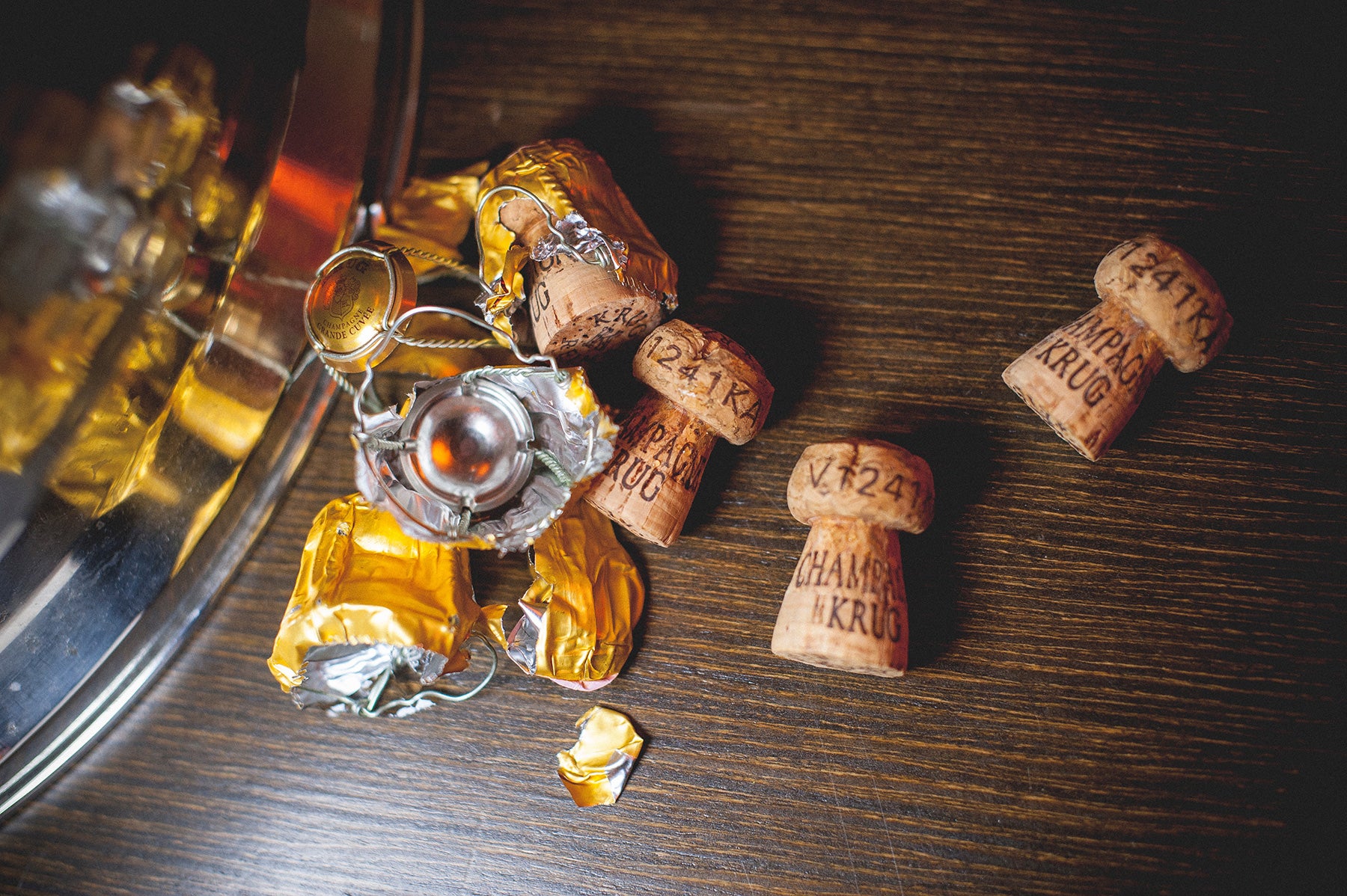 Wine corks.
