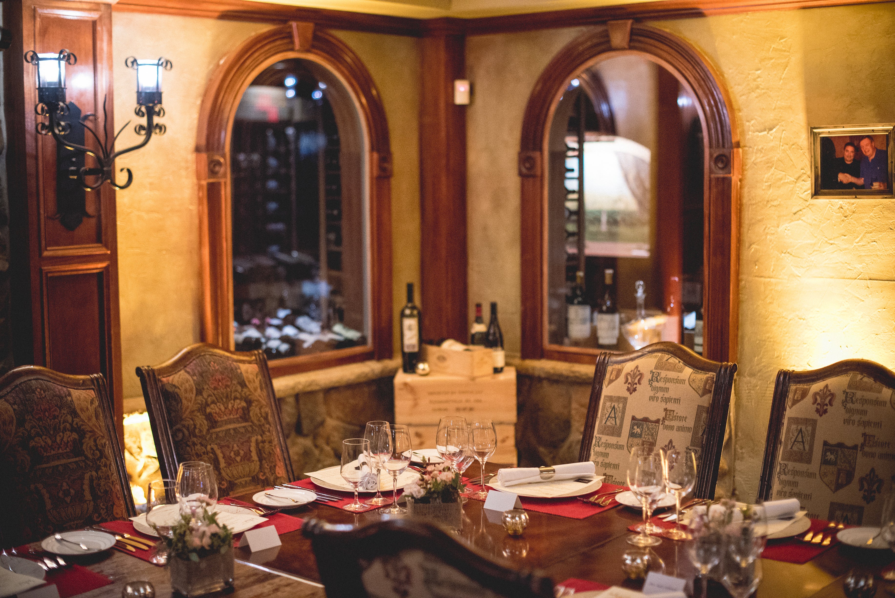 Wine Cellar dinner table 