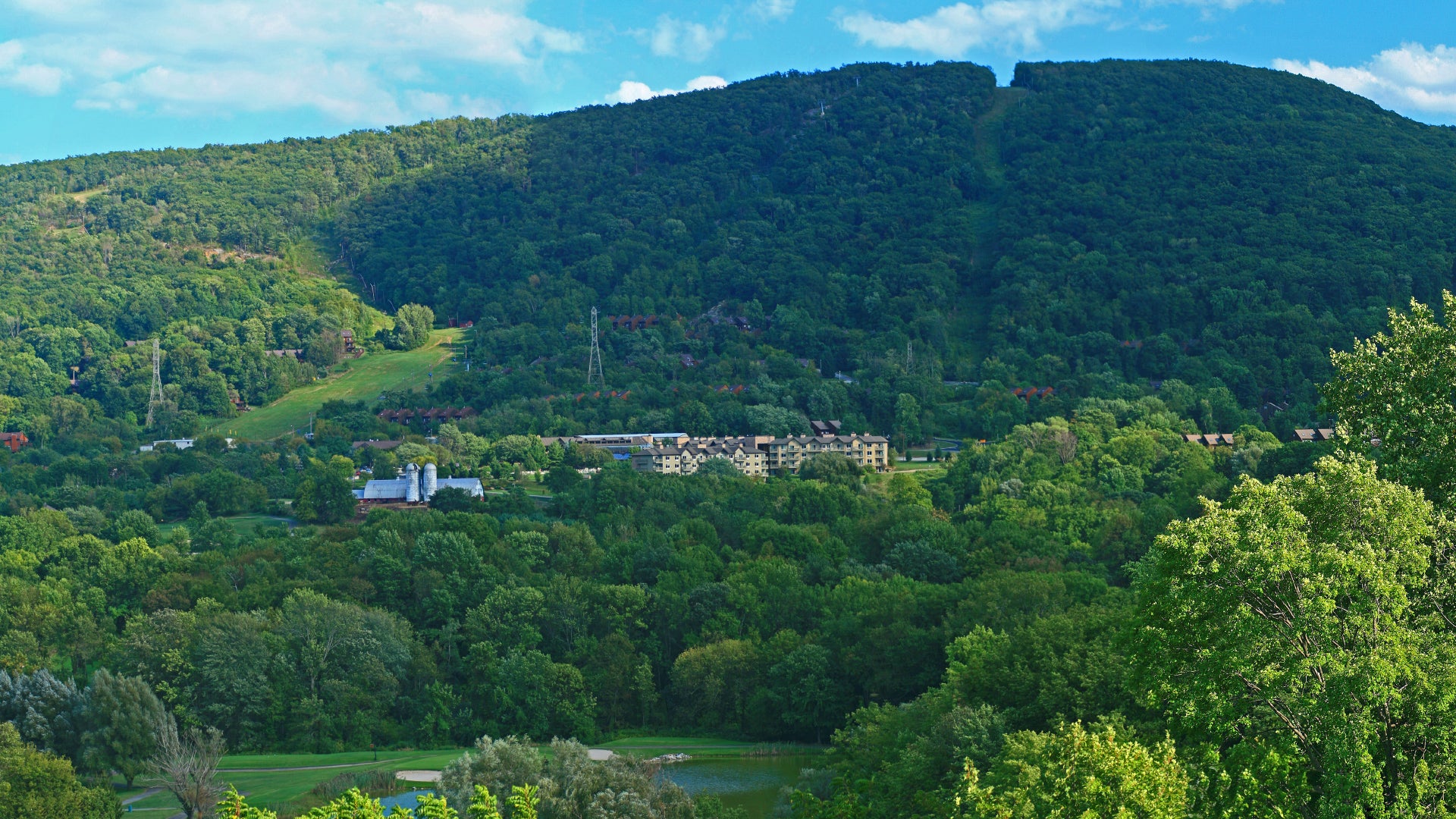 Mountain view behind Minerals Hotel