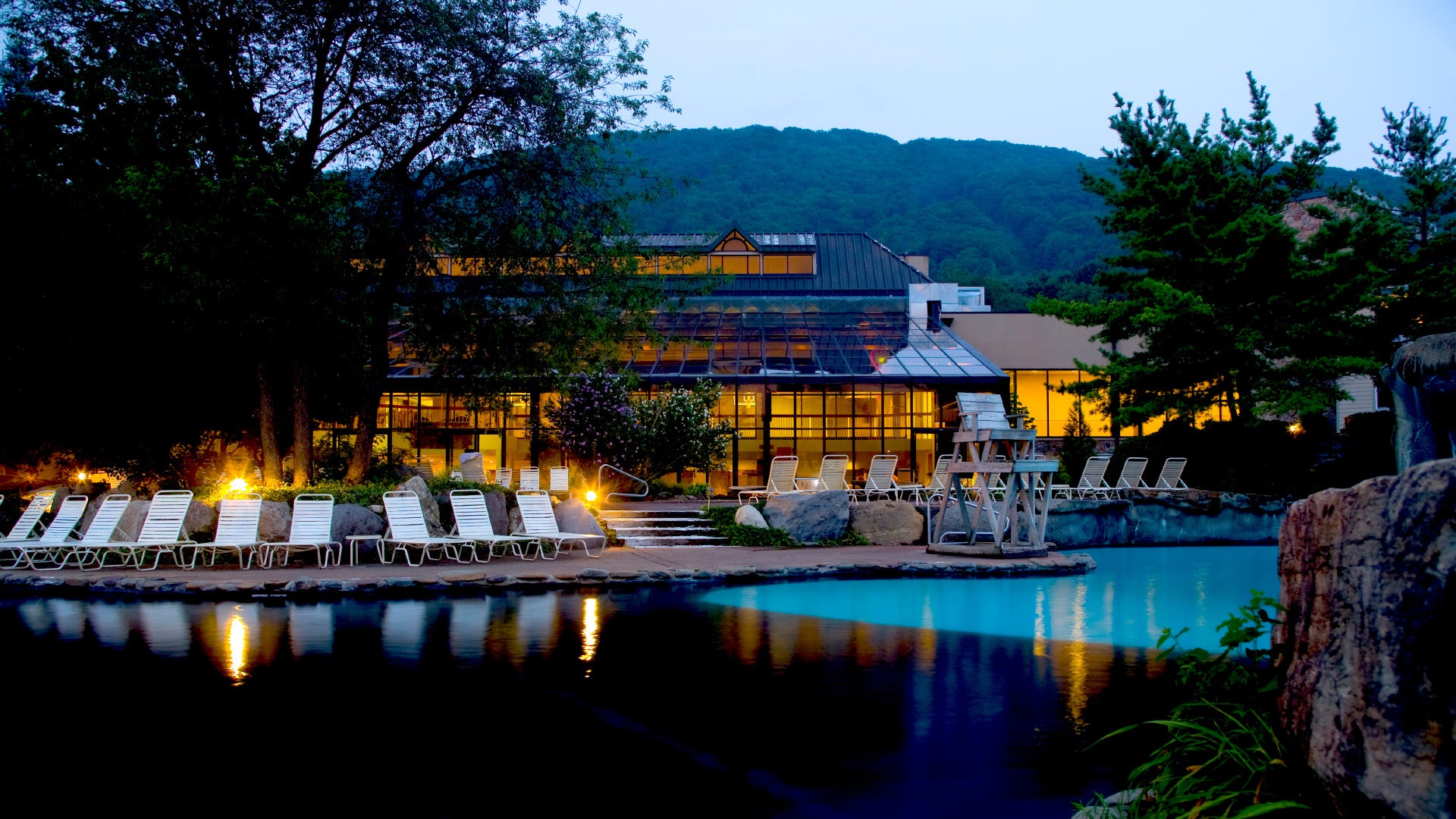 Nighttime View of Minerals Pool