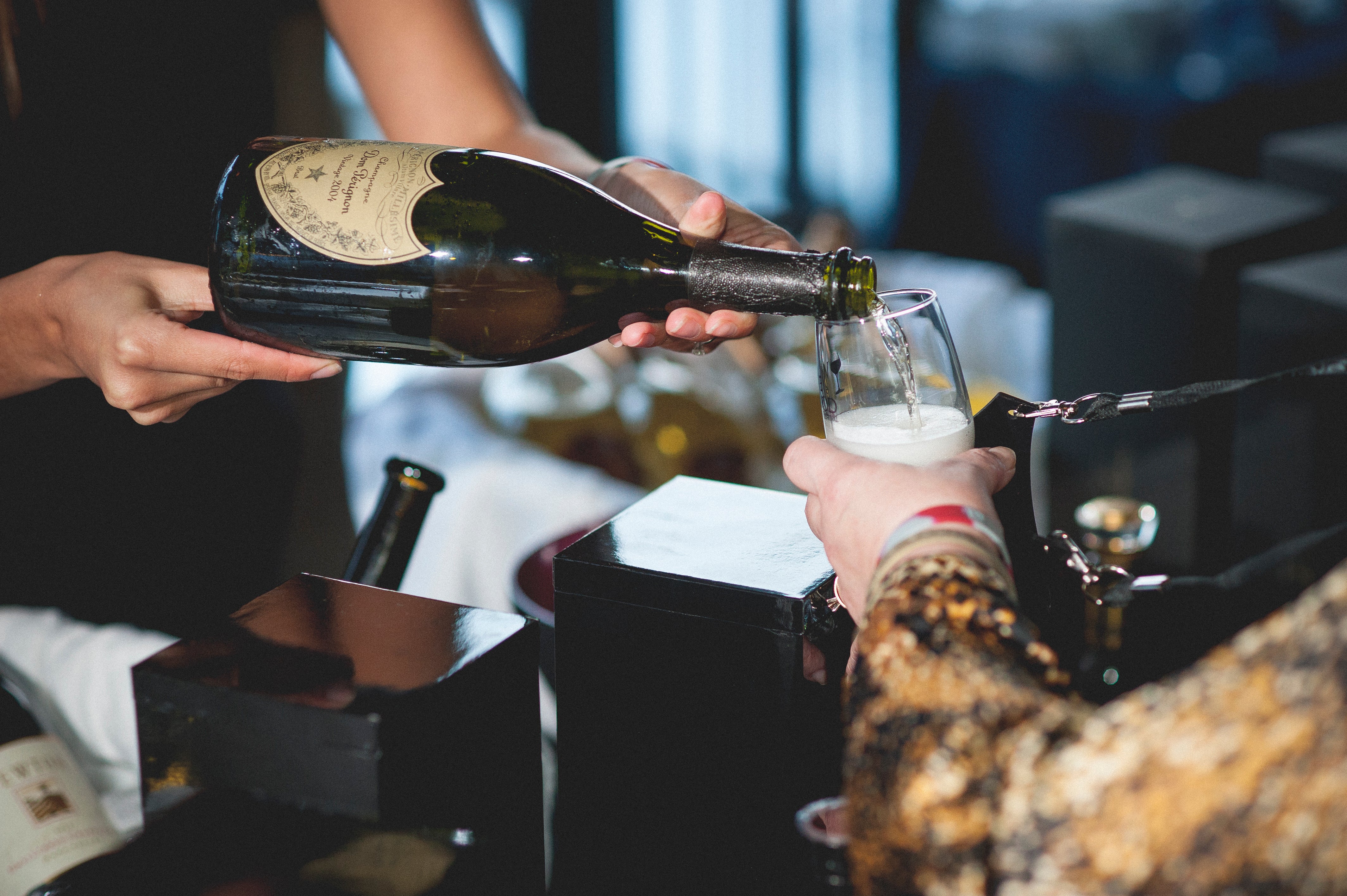 Dom Perignon pouring at NJ Wine and Food Festival