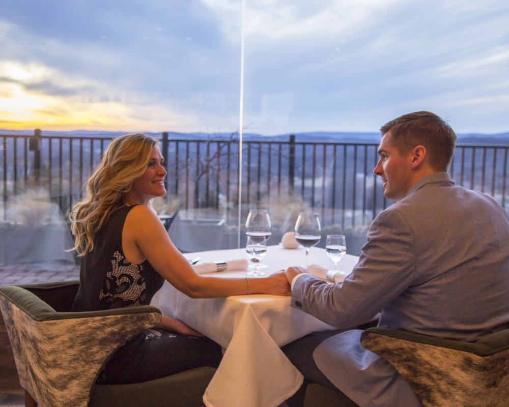 Couple dining in Restaurant Latour