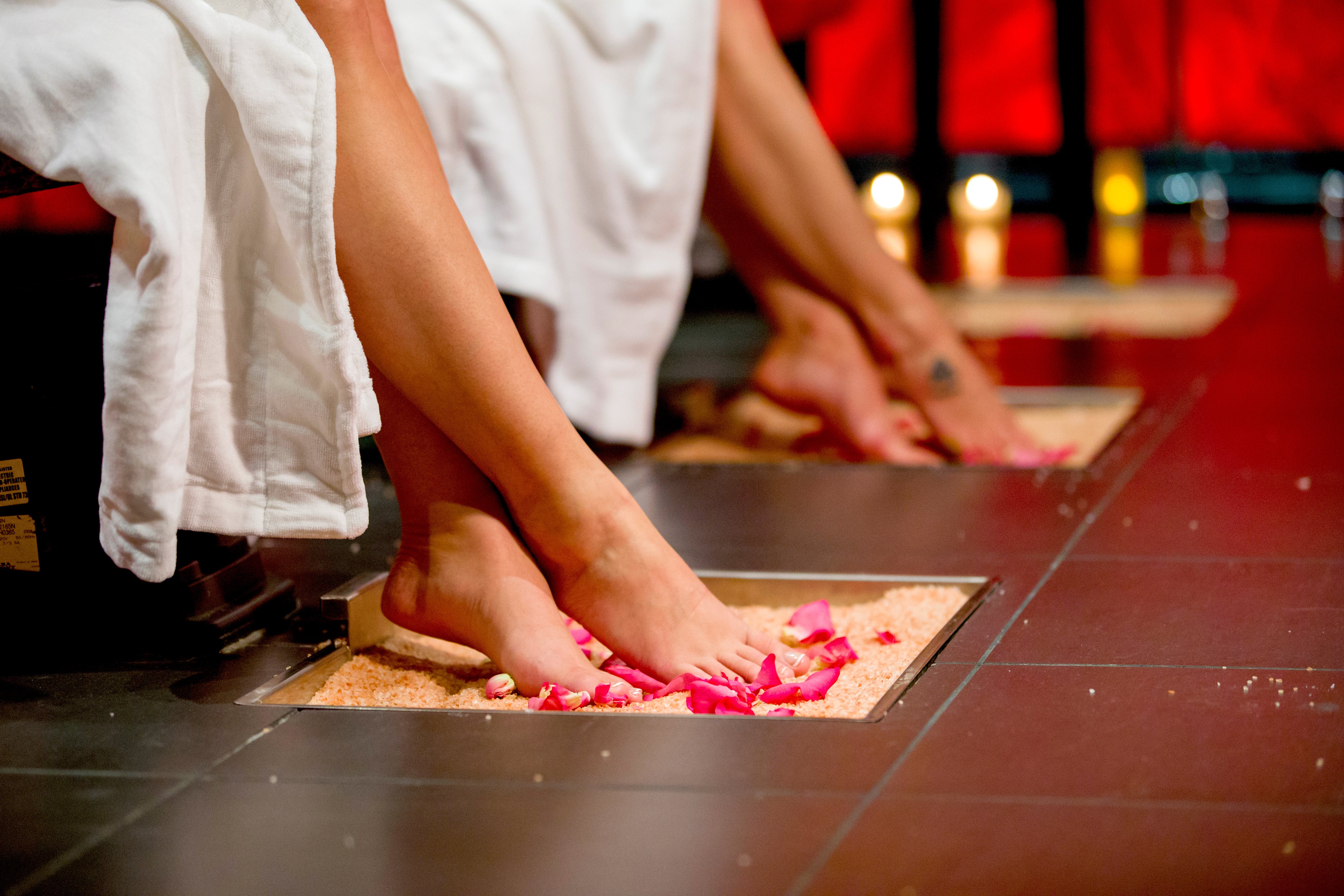 Foot soak at Reflections Spa, NJ