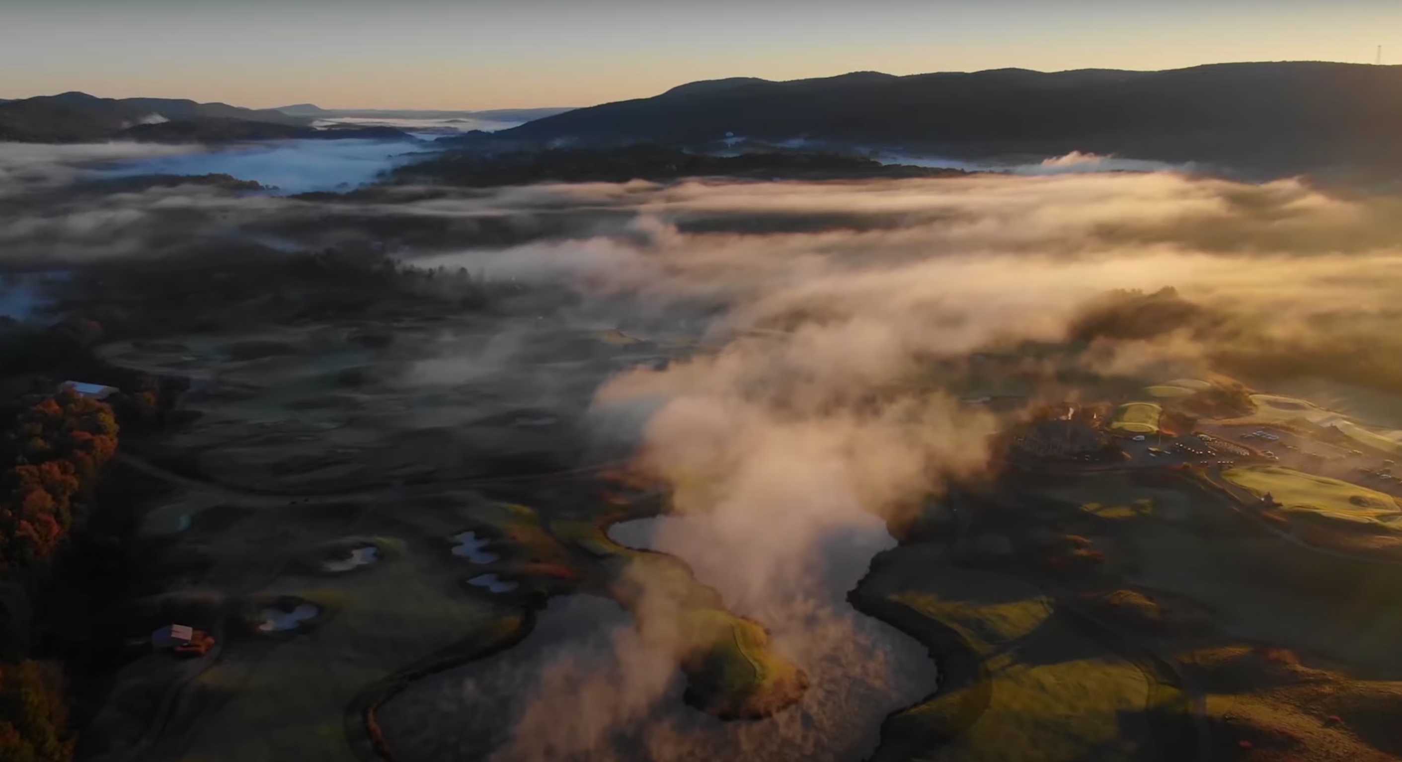 Fog over Ballyowen golf course