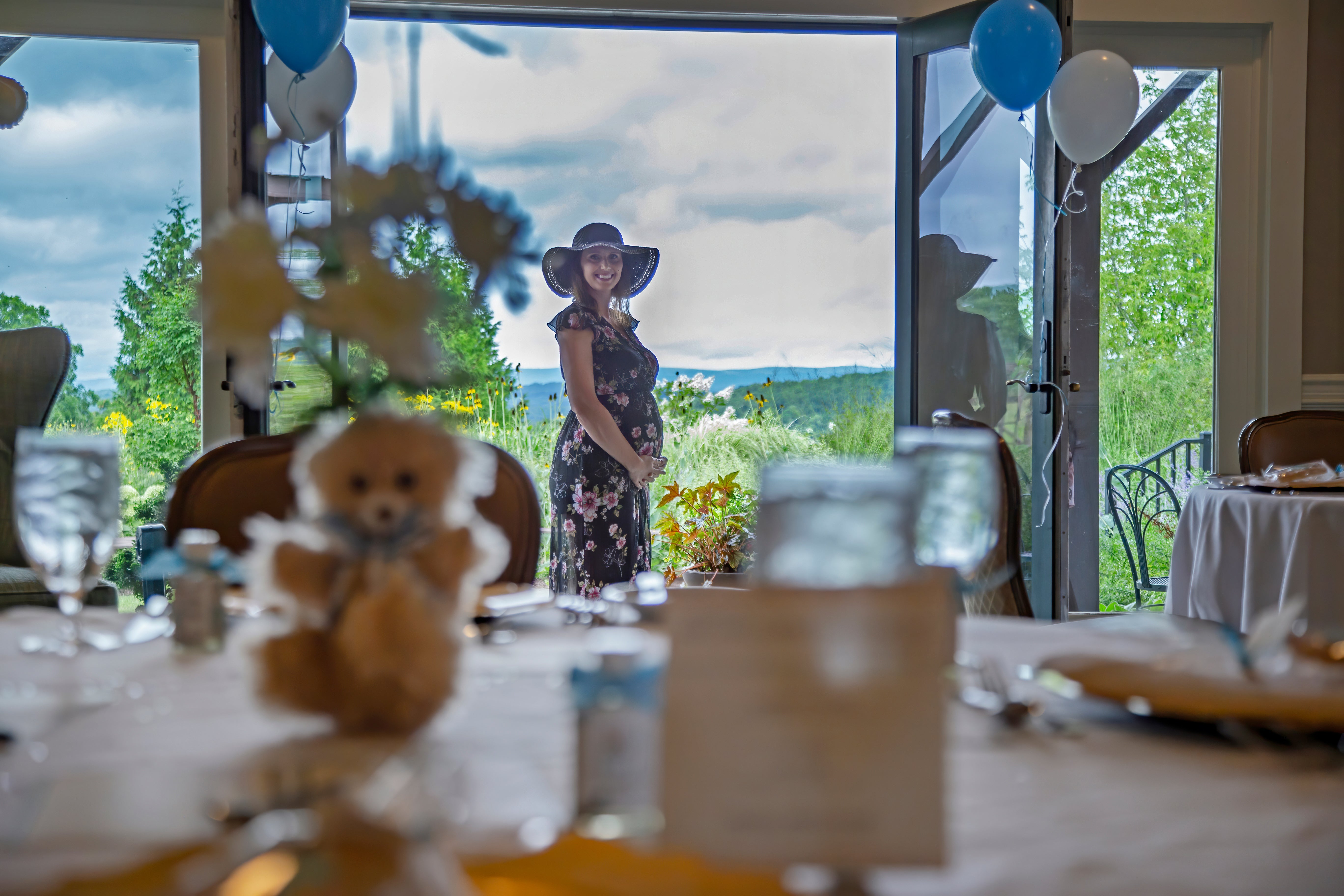 Women standing in garden room at a resort close to NYC