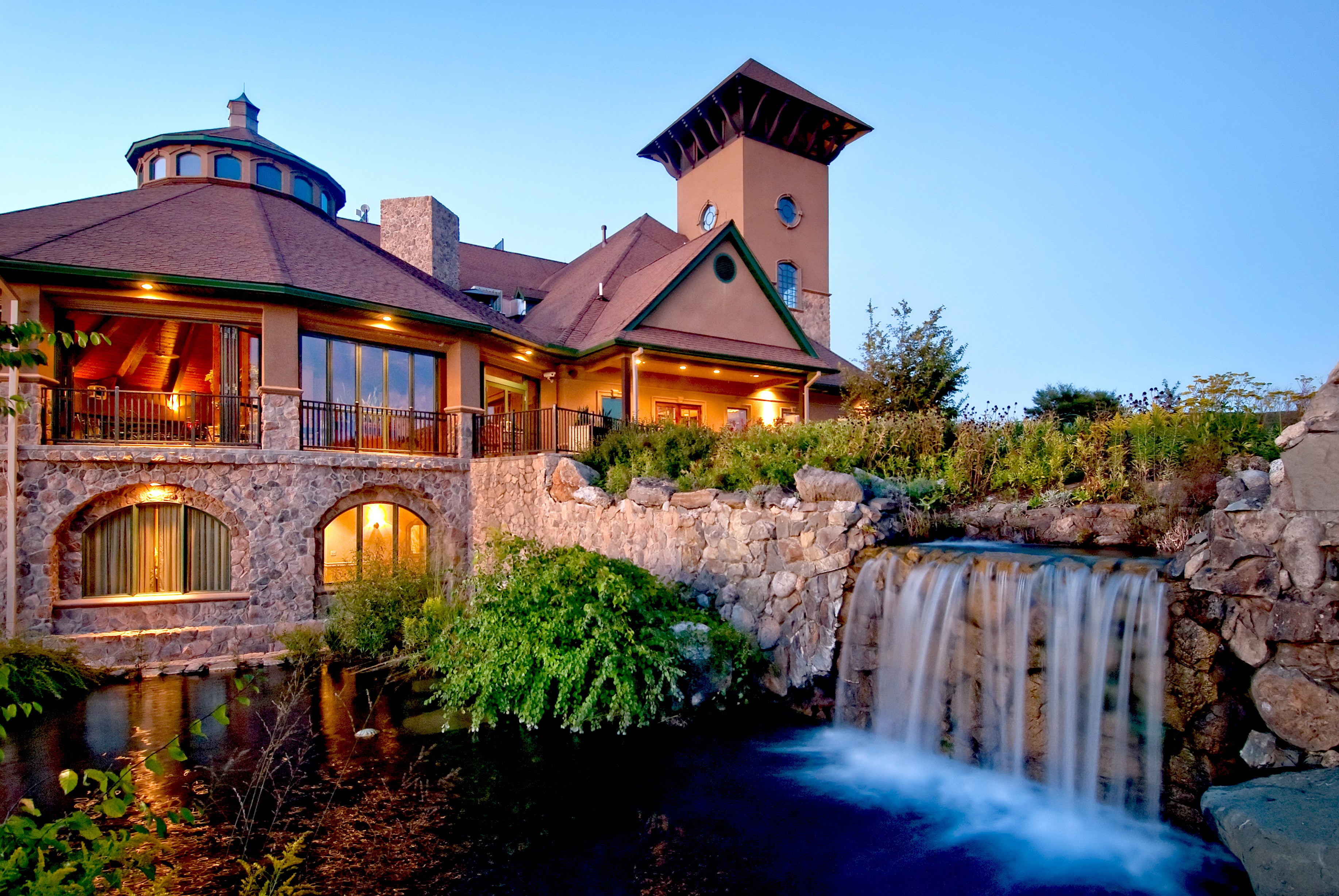 Landscape Waterfall at the Clubhouse at Crystal Springs Resort