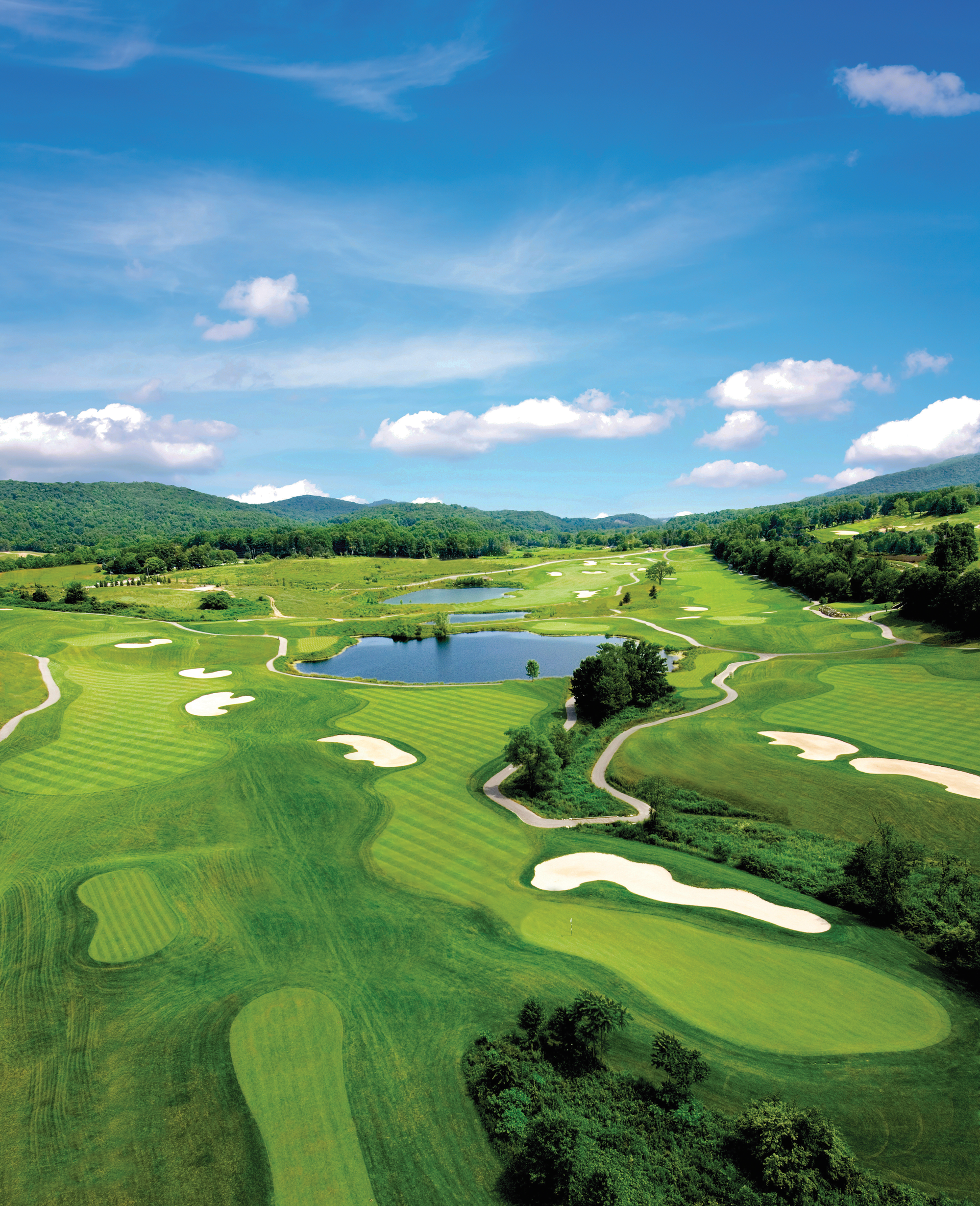 Aerial view of Wild Turkey golf course at Crystal Springs Resort